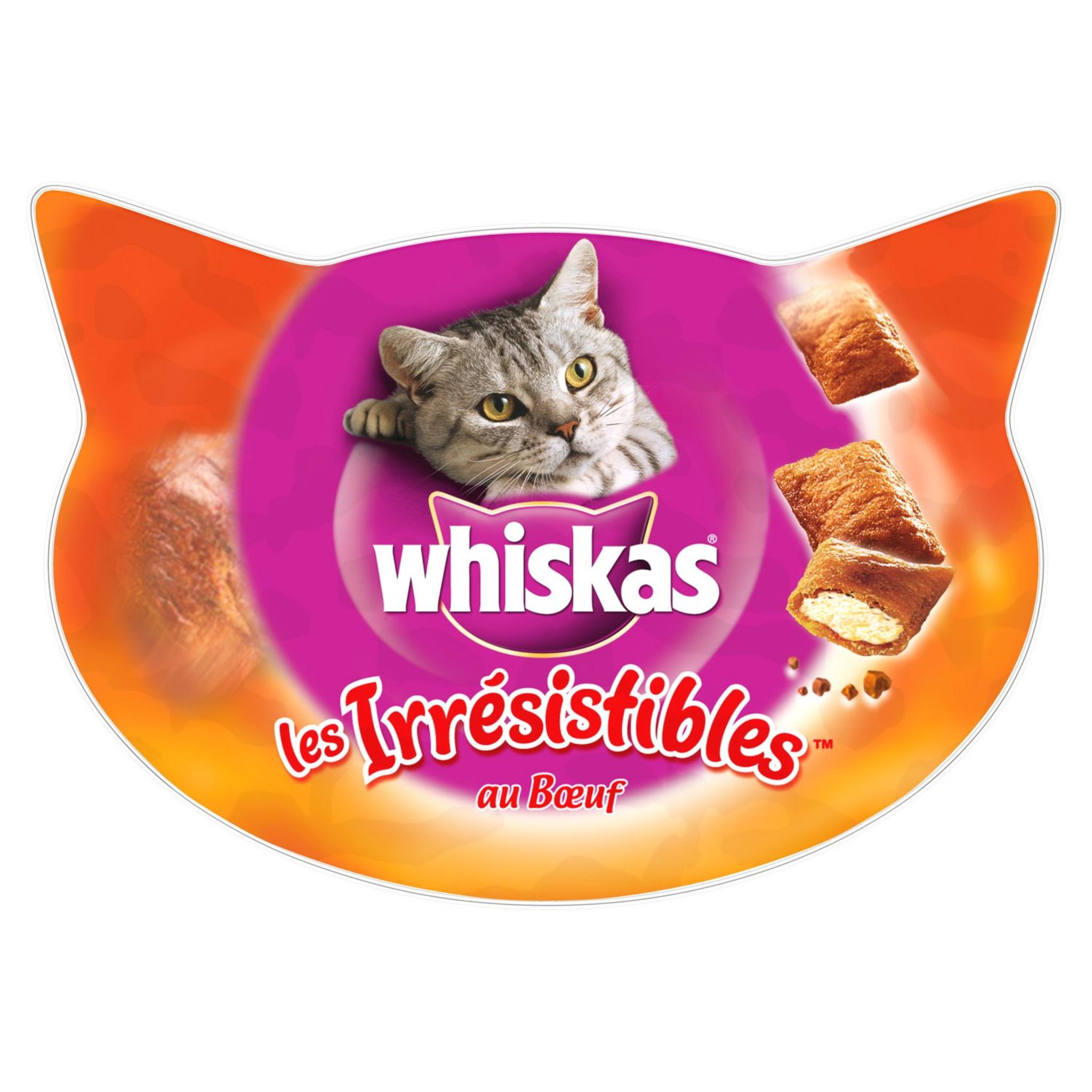 Voir la diapositive 3 : WHISKAS Les irrésistibles barquette friandises au boeuf pour chat 60g