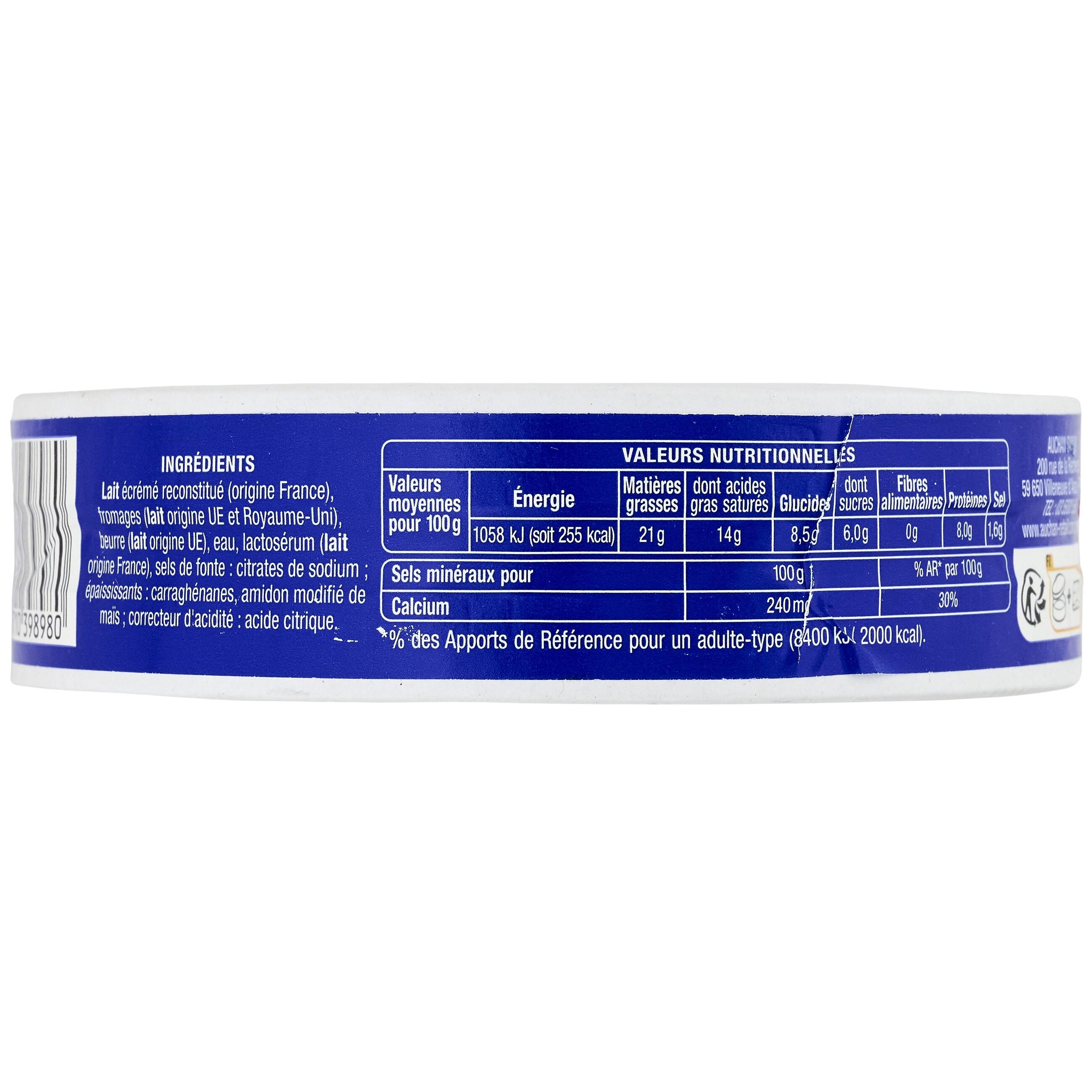 Voir la diapositive 2 : AUCHAN Fromage fondu 200g