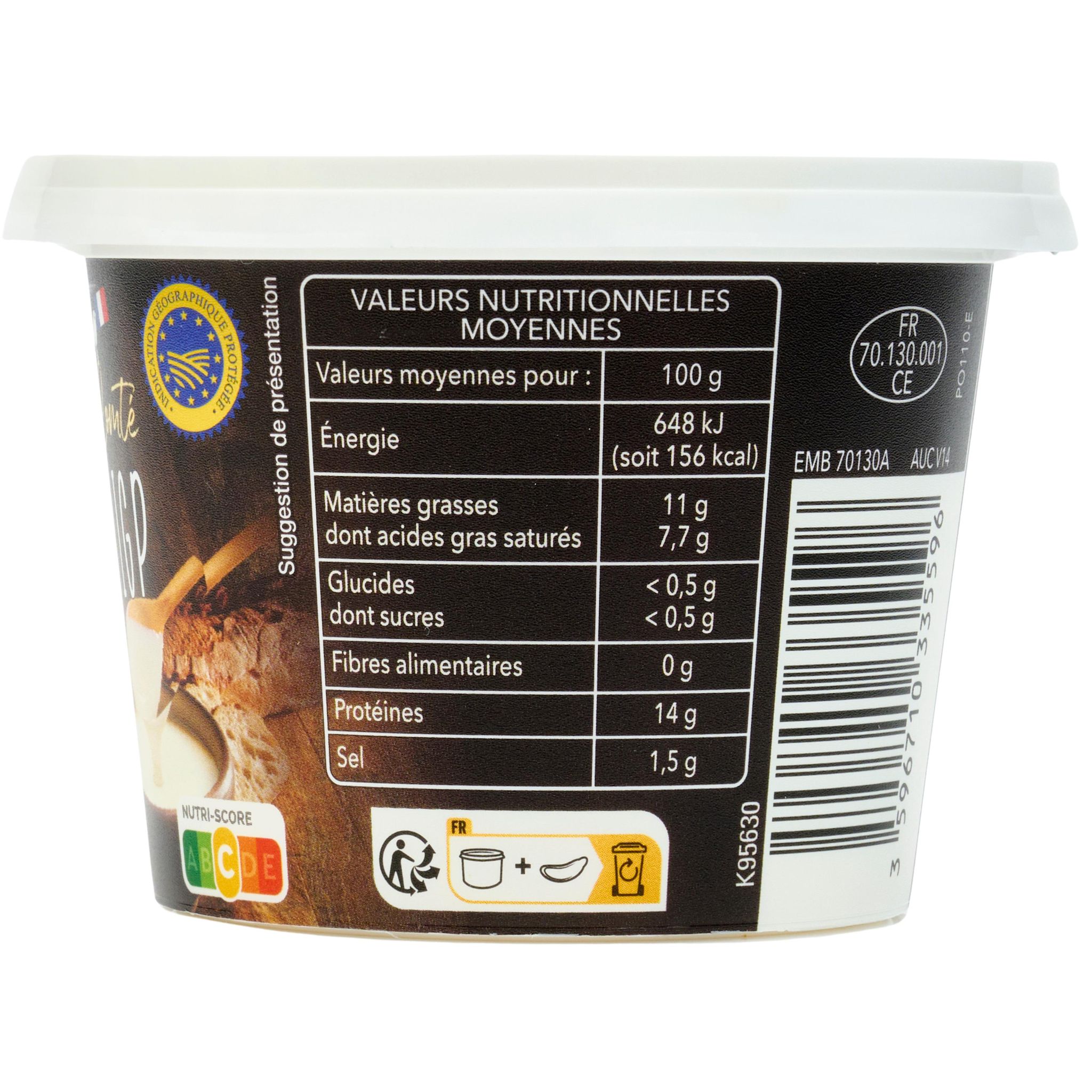 Voir la diapositive 4 : AUCHAN TERROIR Cancoillotte nature 250g