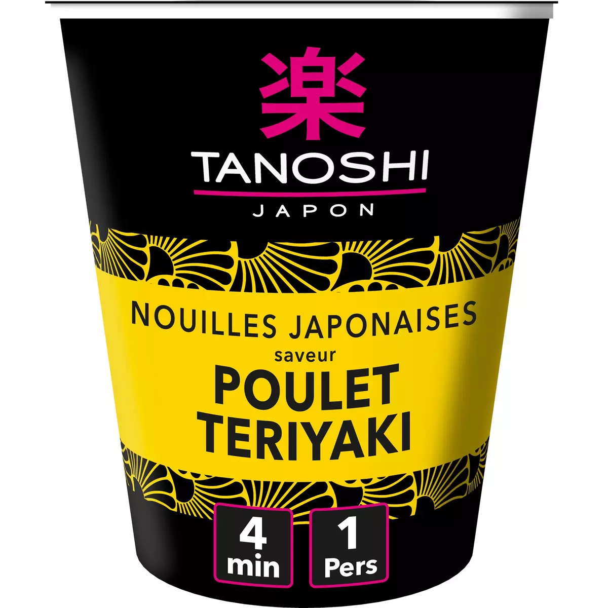 TANOSHI Cup nouilles japonaises instantanées saveur poulet teriyaki 1 personne 65g