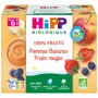 HIPP Petit pot dessert pommes bananes fruits rouges bio dès 6 mois 4x100g