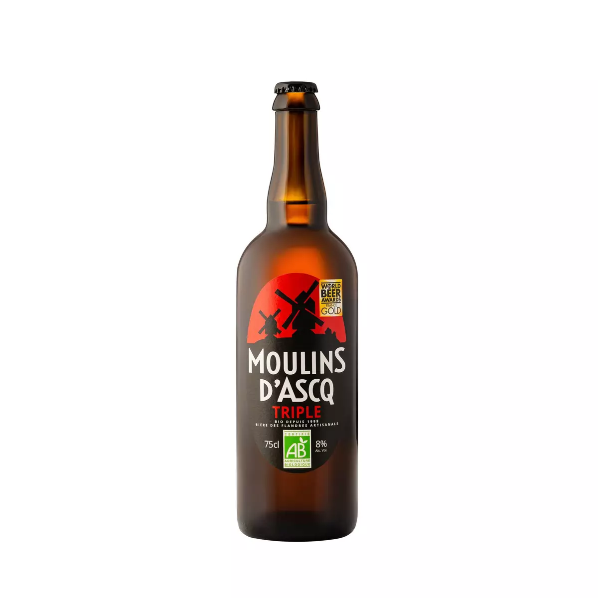 MOULINS D'ASCQ Bière triple artisanale des Flandres bio 8% 75cl