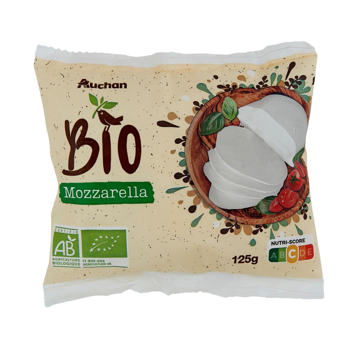 AUCHAN BIO Mozzarella 125g