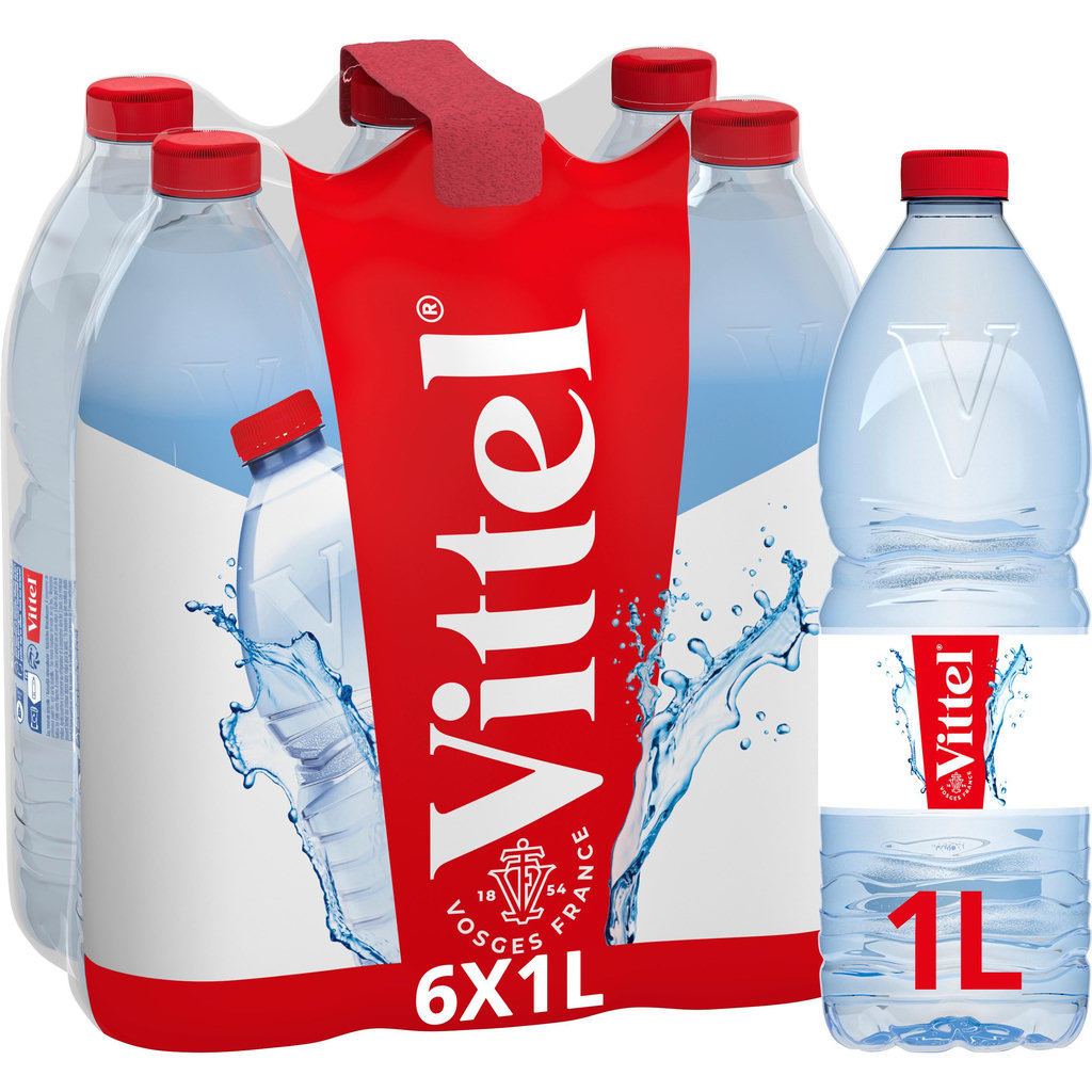 VITTEL Eau minérale naturelle plate 6x1l