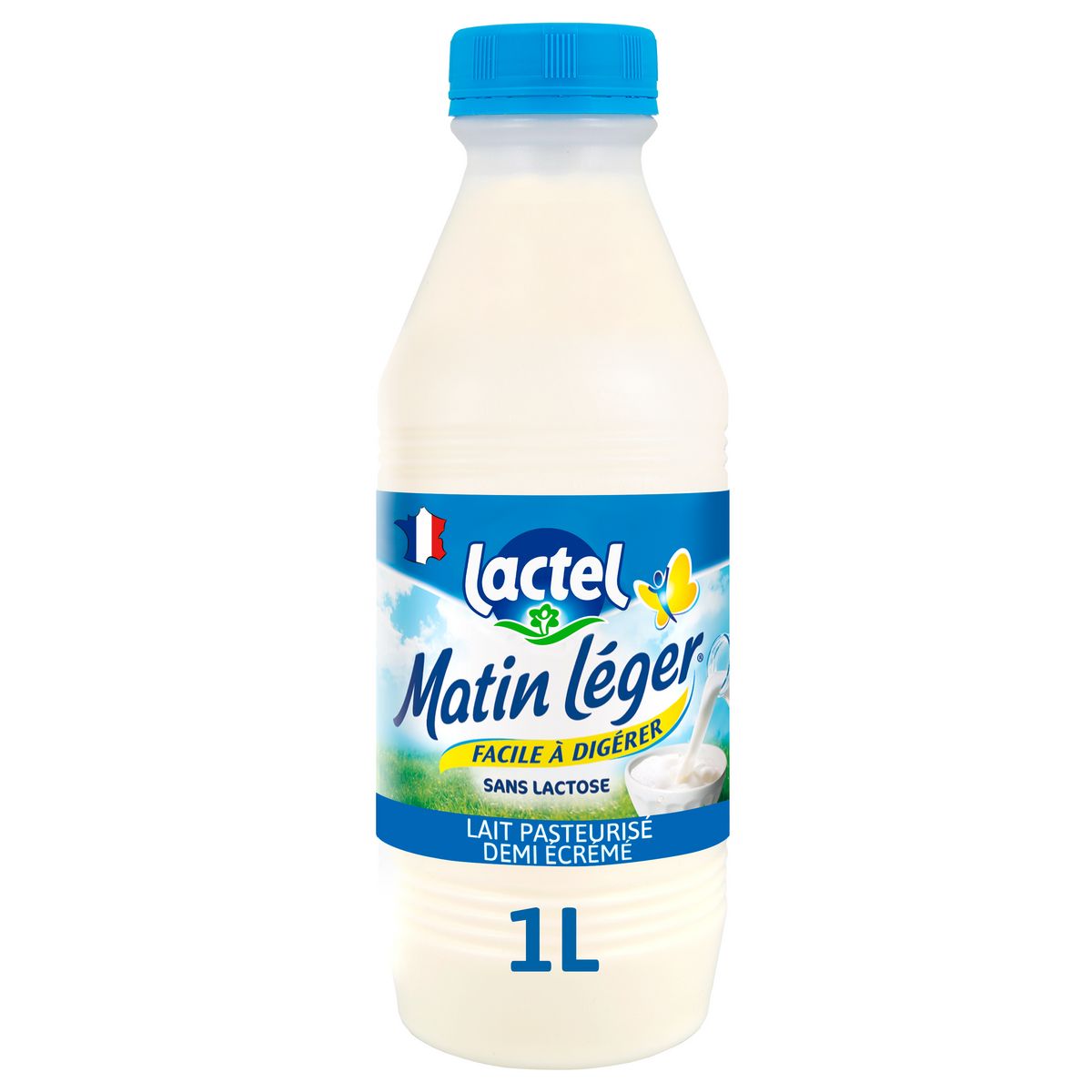 LACTEL Matin léger Lait frais demi-écrémé 1L