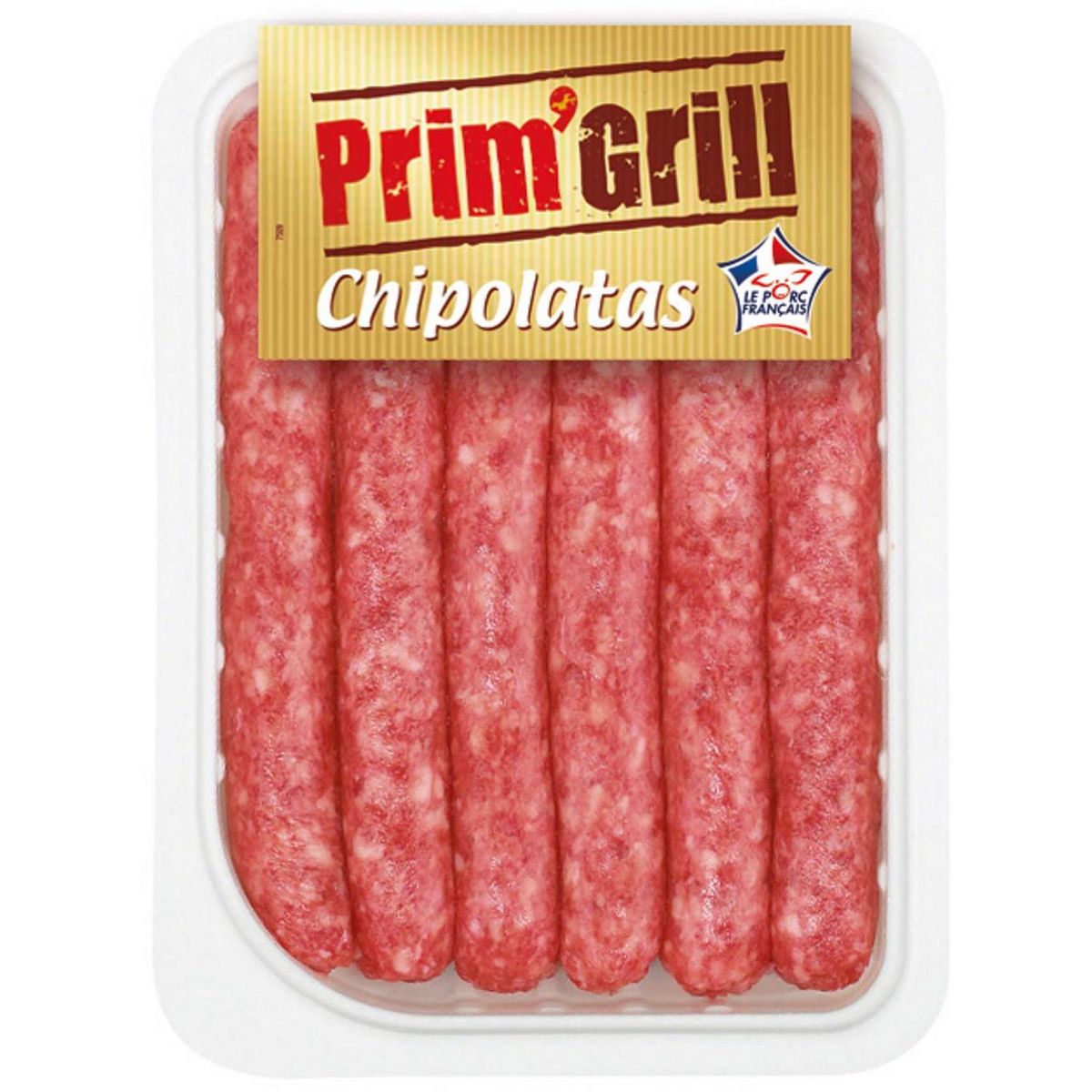 PRIM'GRILL Chipolatas 6 pièces 330g