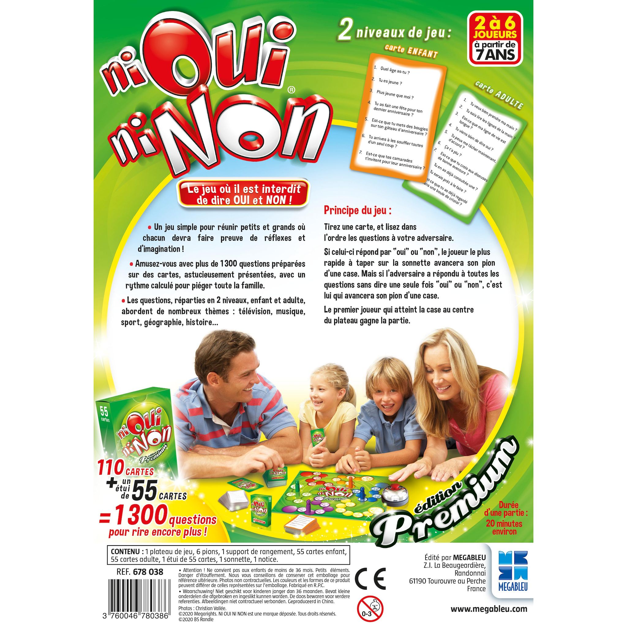 Voir la diapositive 3 : MEGABLEU Jeu Ni Oui Ni Non Premium