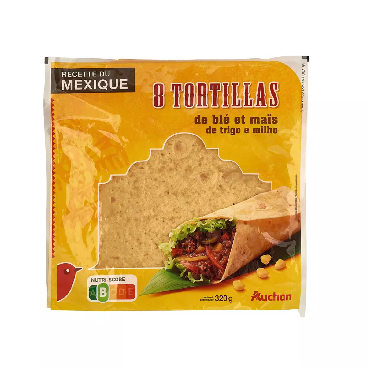 AUCHAN Tortillas de maïs 8 tortillas 320g