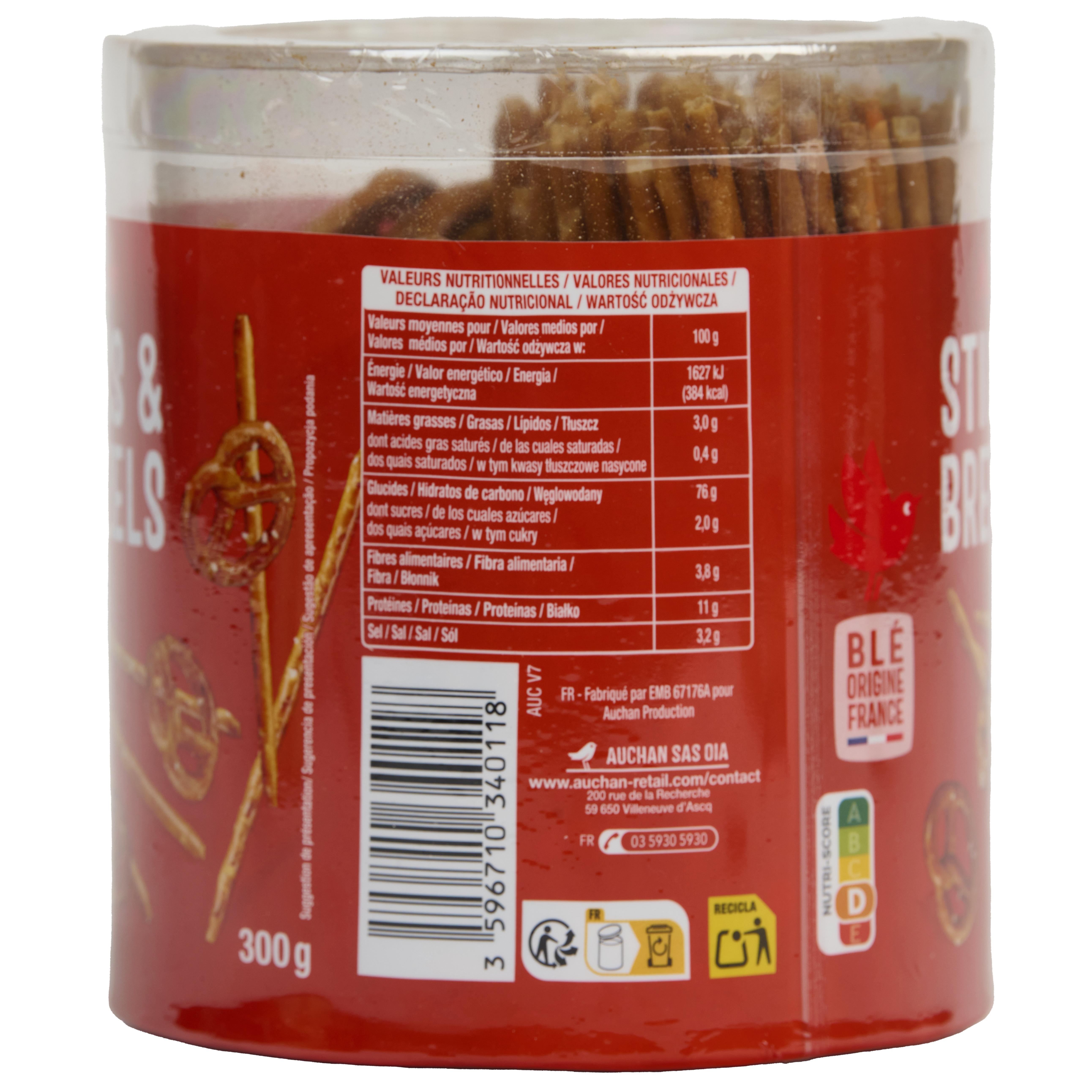Voir la diapositive 4 : AUCHAN Sticks et bretzels d'Alsace 300g