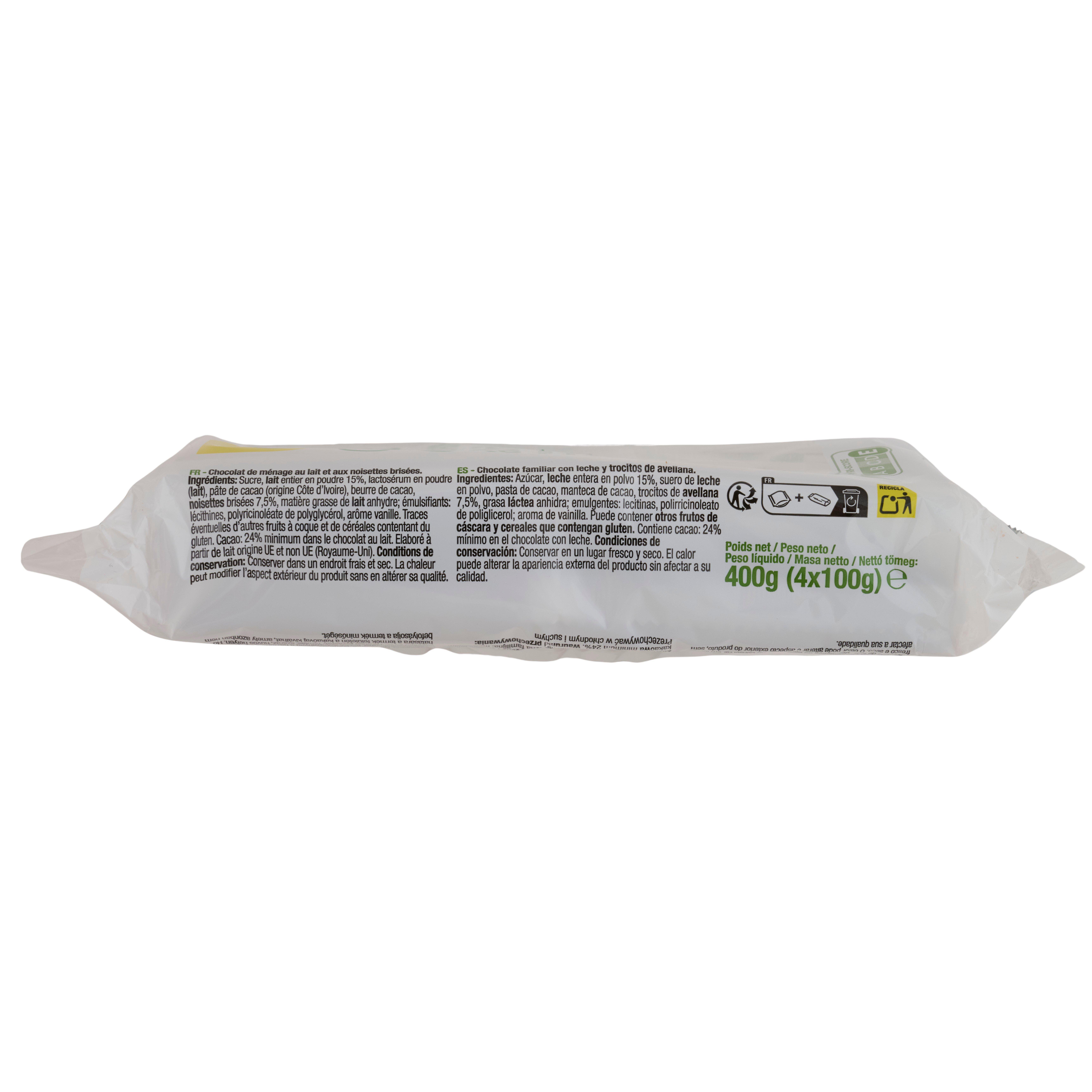 Voir la diapositive 4 : POUCE Tablette de chocolat au lait et noisettes 4 pièces 4x100g