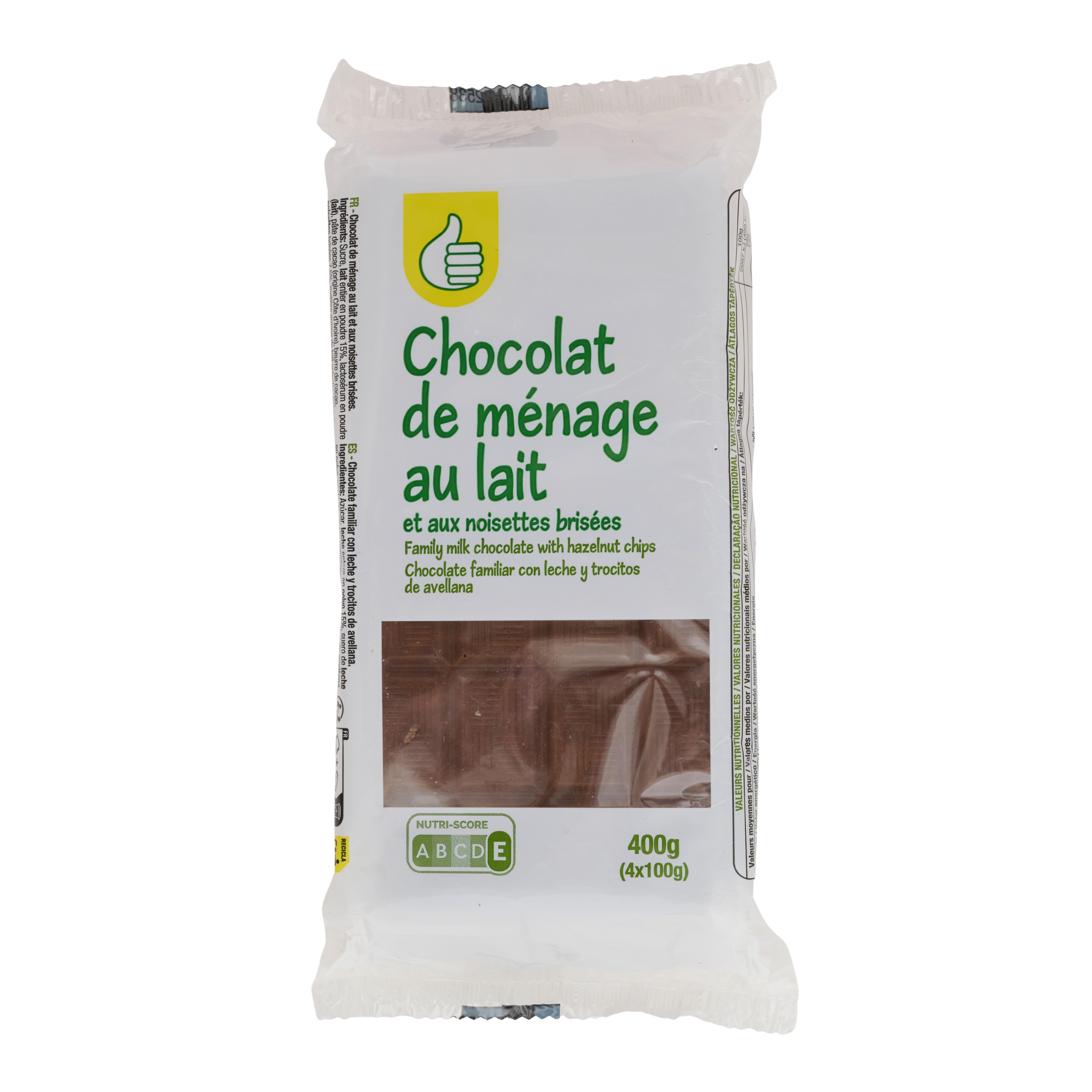 Voir la diapositive 5 : POUCE Tablette de chocolat au lait et noisettes 4 pièces 4x100g