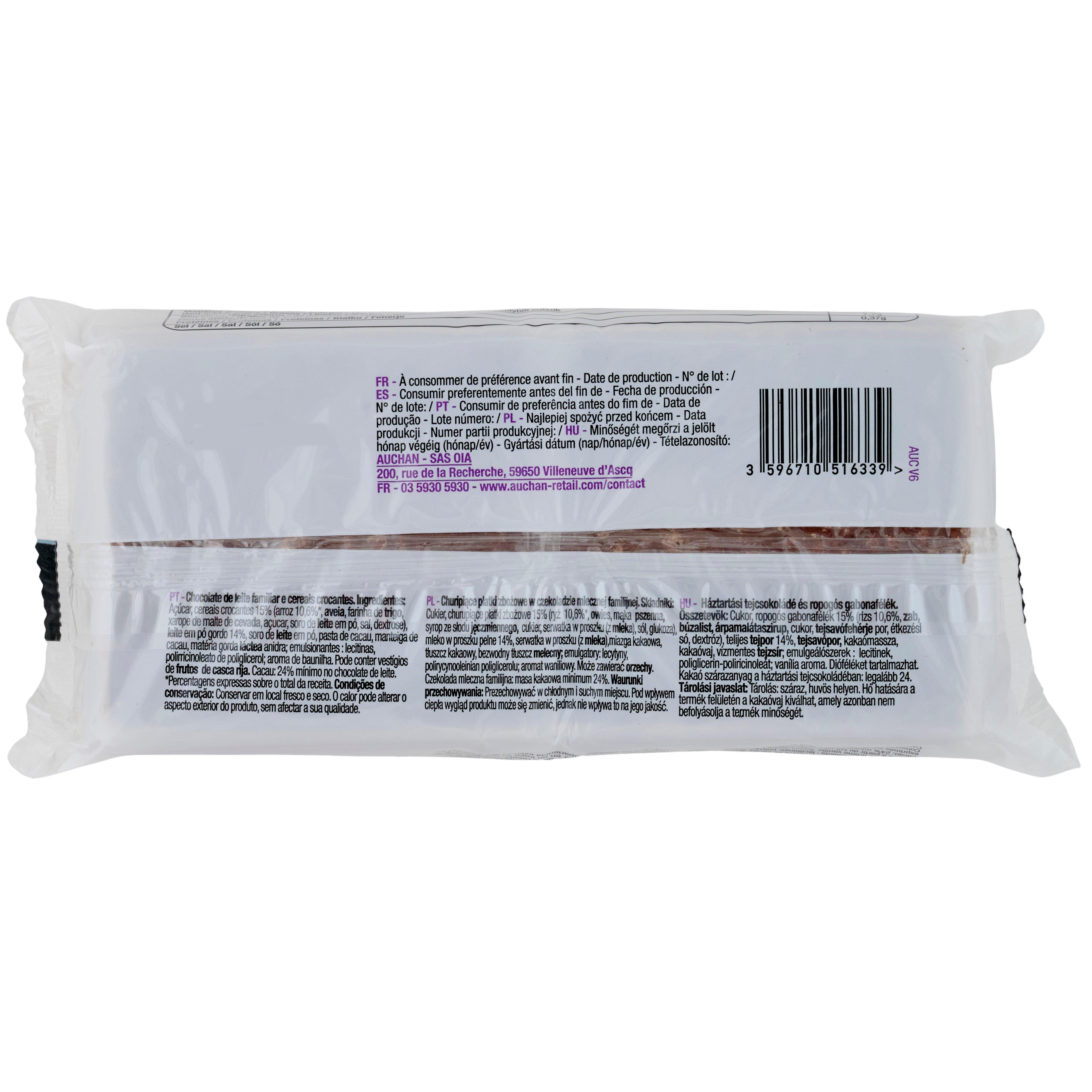 Voir la diapositive 3 : POUCE Tablette de chocolat au lait et céréales croustillantes 4 pièces 4x100g
