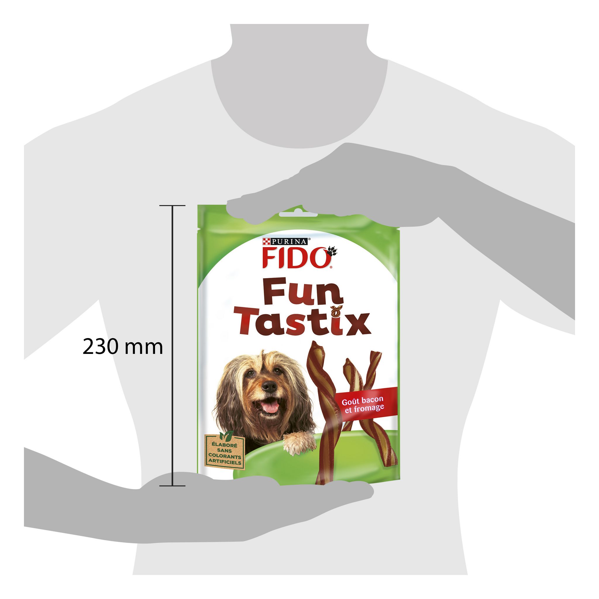 Voir la diapositive 7 : FIDO Friandises fun tastix au bacon et fromage pour chien 150g