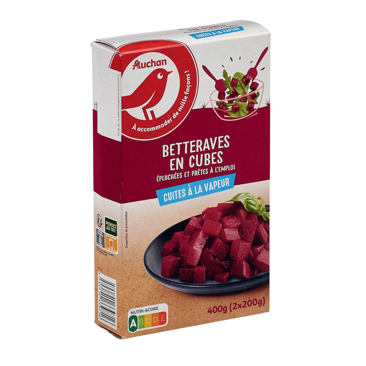 AUCHAN Betteraves en cube 2x200g