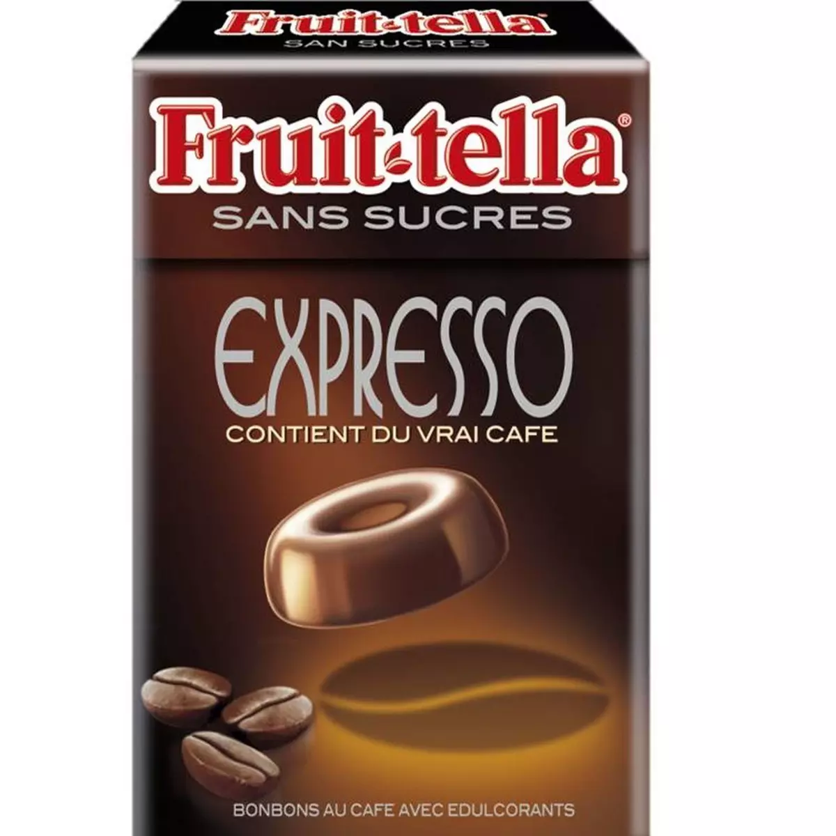 FRUITTELLA Bonbons au café expresso sans sucres 49g