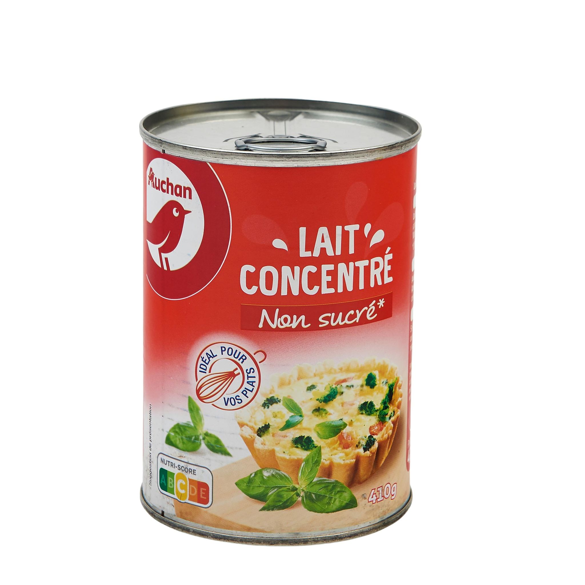 Voir la diapositive 2 : AUCHAN Lait concentré non sucré 410g