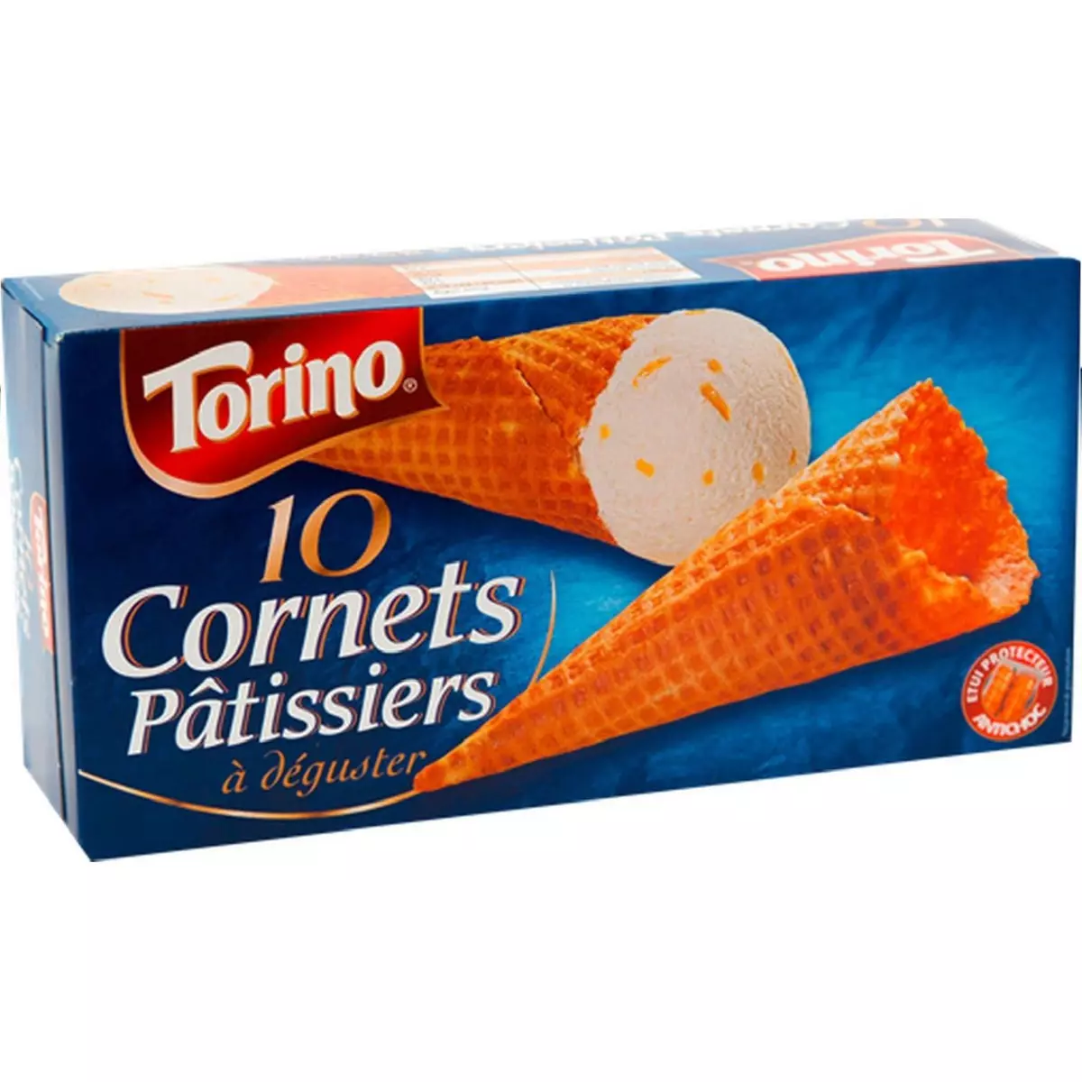 TORINO Cornets à glace pâtissiers à déguster 10 cornets 110g