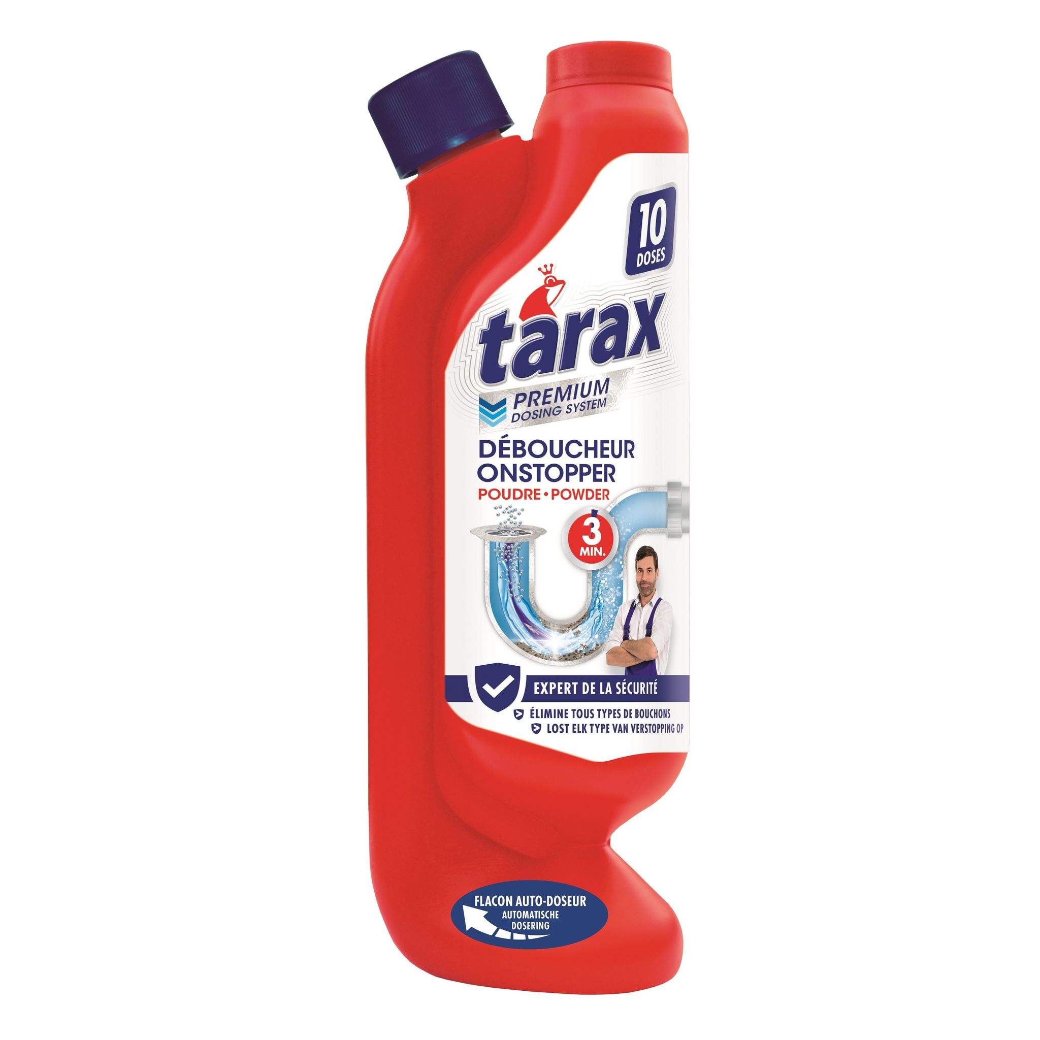 TARAX Déboucheur de canalisations en poudre 10 doses 600g