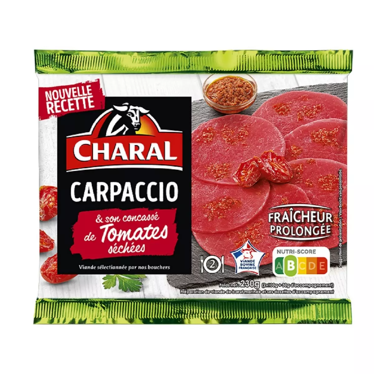 CHARAL Carpaccio confit de tomates mi-séchées et olives 2 personnes 230g