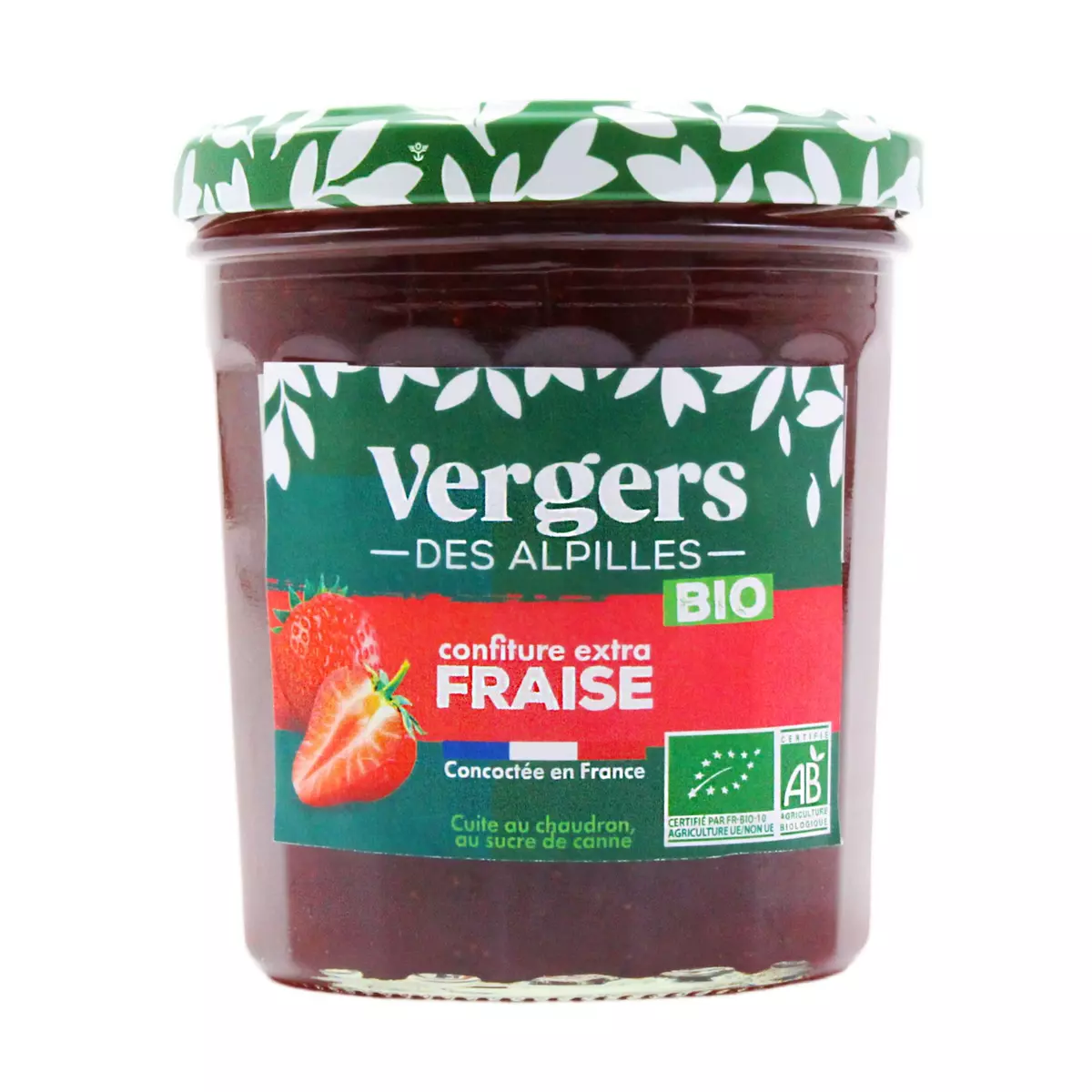 VERGERS DES ALPILLES Confiture extra fraise bio 370g