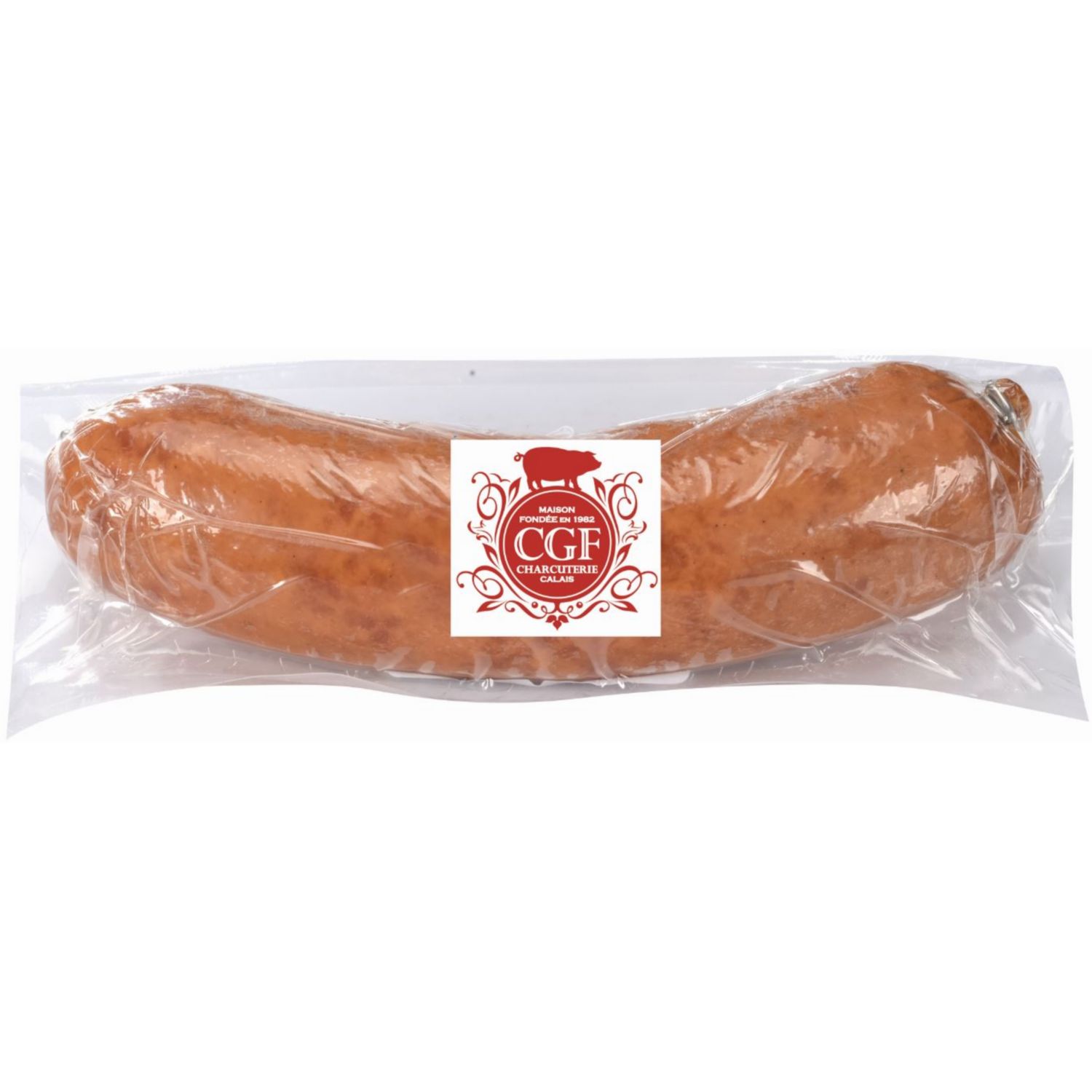 CHARCUTERIE CGF Saucisson cuit pur porc courbe fumage au bois de hêtre 340g