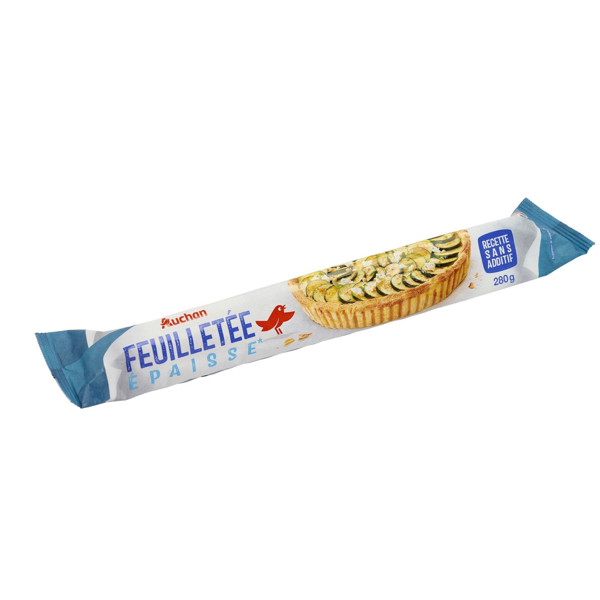 Voir la diapositive 3 : AUCHAN Pâte feuilletée épaisse 280g