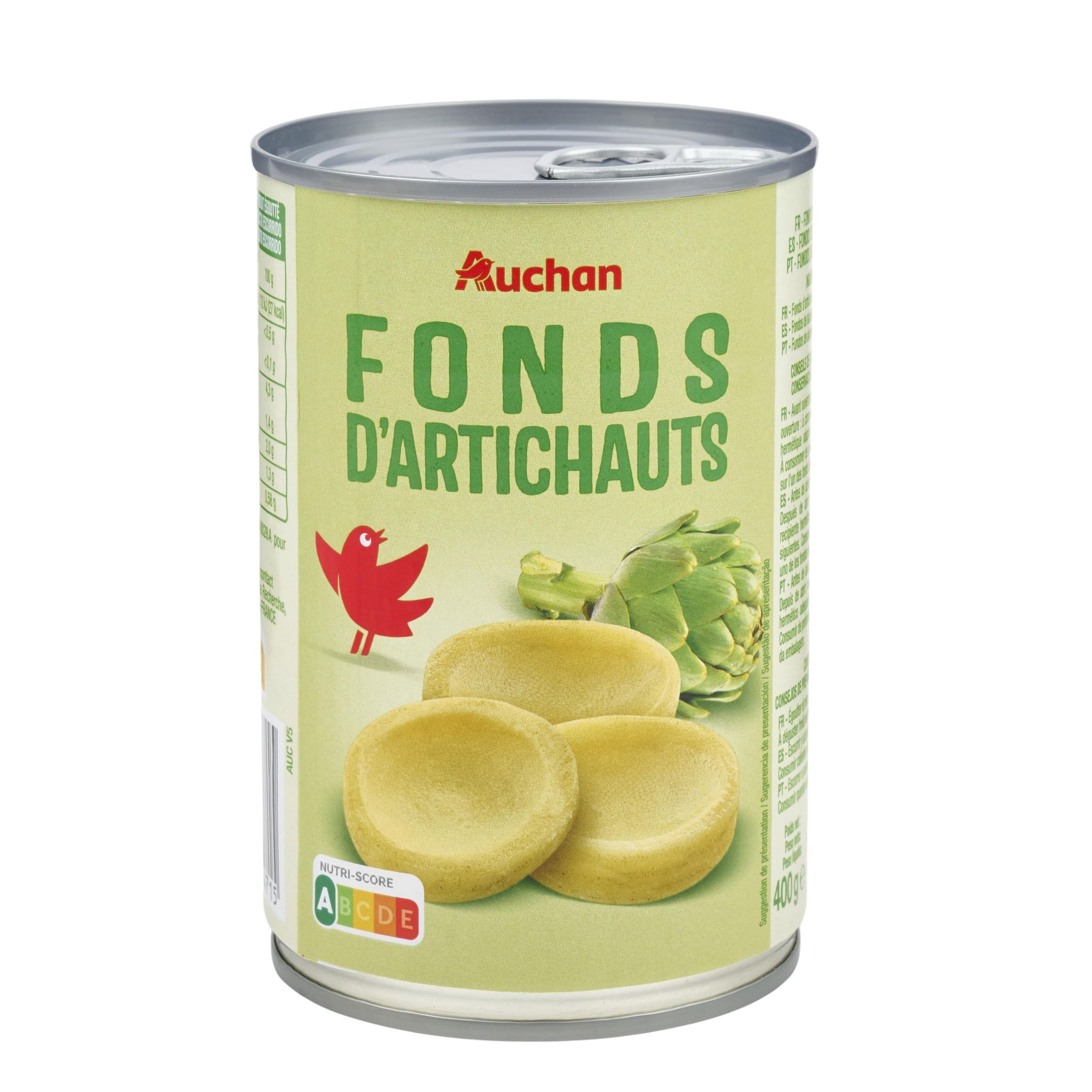 Voir la diapositive 2 : AUCHAN Fonds d'artichauts 210g