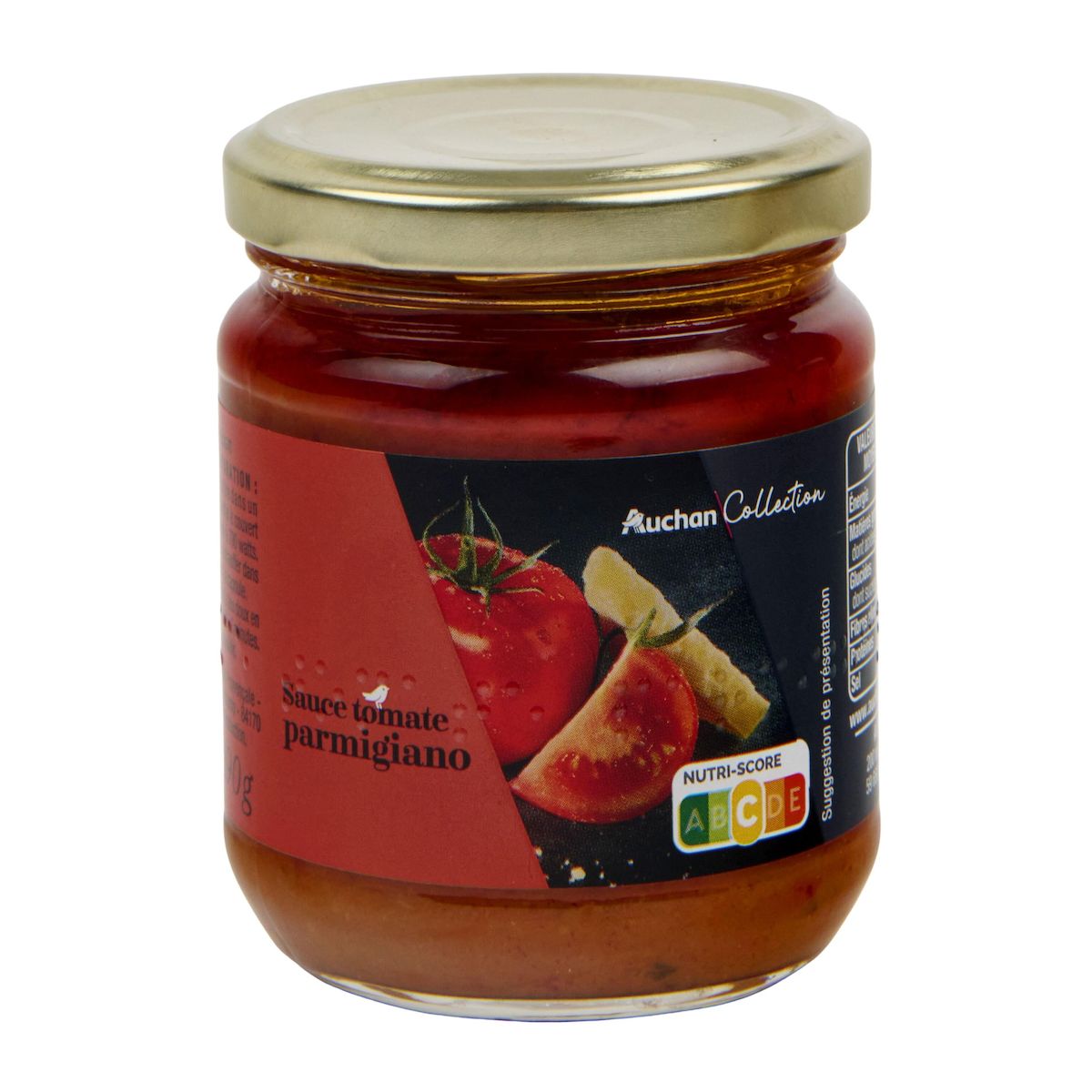 AUCHAN COLLECTION Sauce tomate au parmesan en bocal 190g