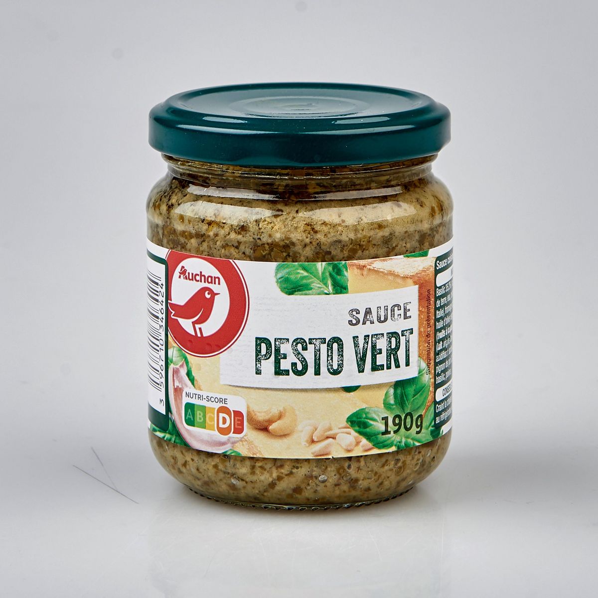 AUCHAN Sauce pesto vert en bocal 190g