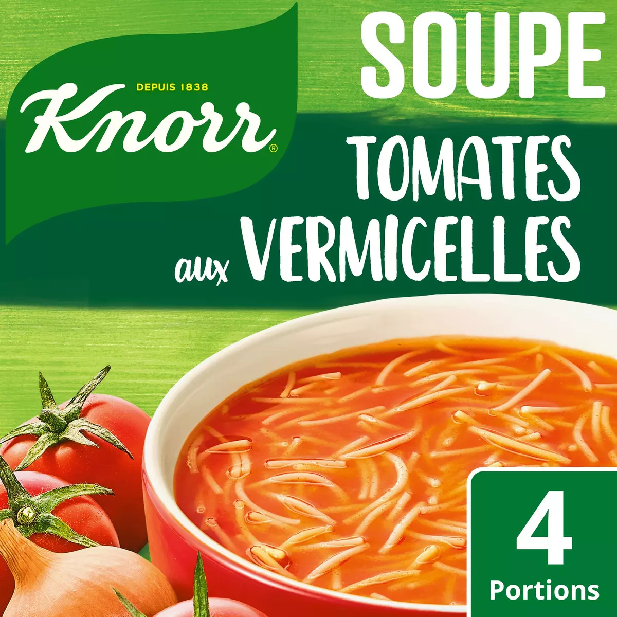 KNORR Soupe déshydratée tomates aux vermicelles 4 portions 4x25cl