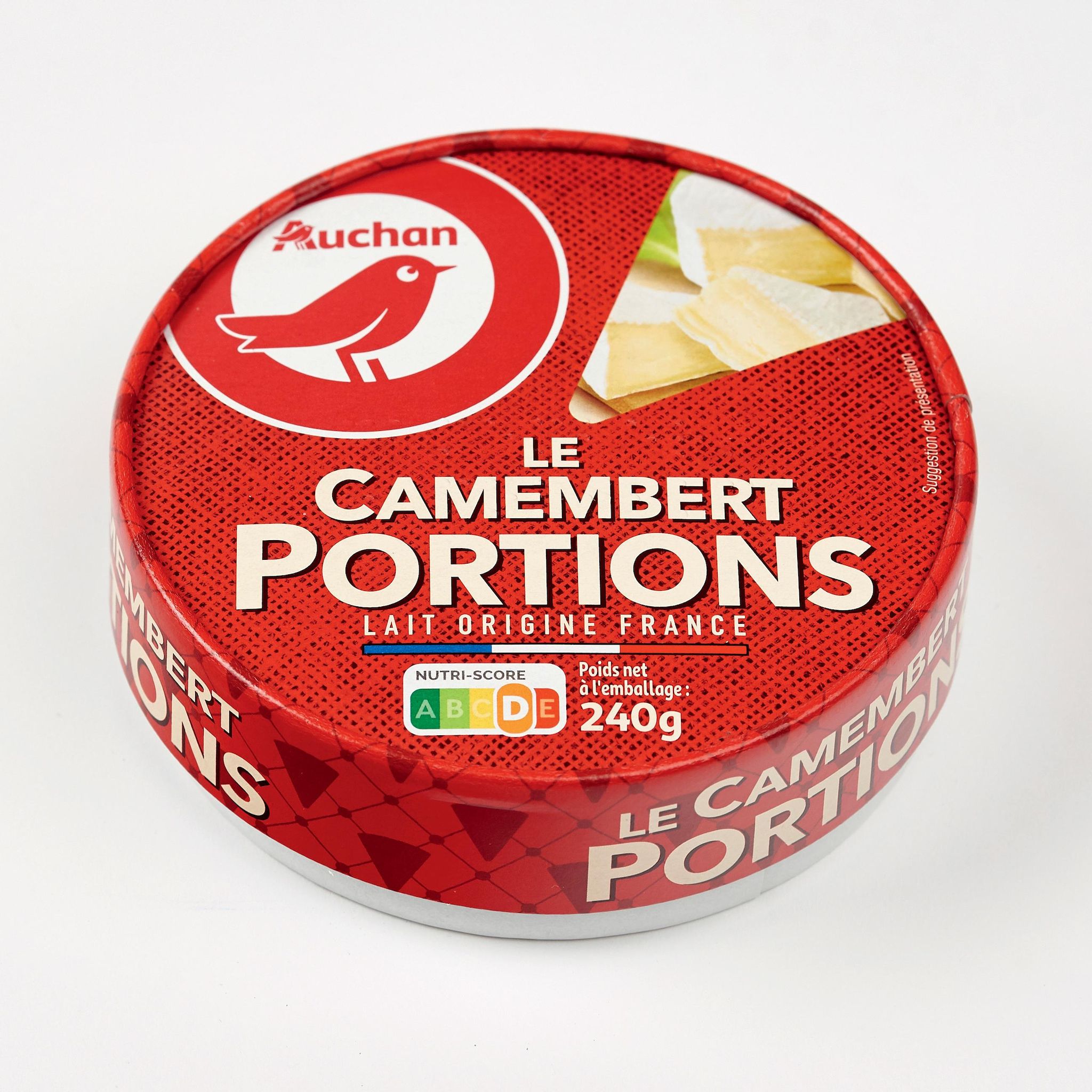 Voir la diapositive 2 : AUCHAN Camembert en portions 8 parts 240g