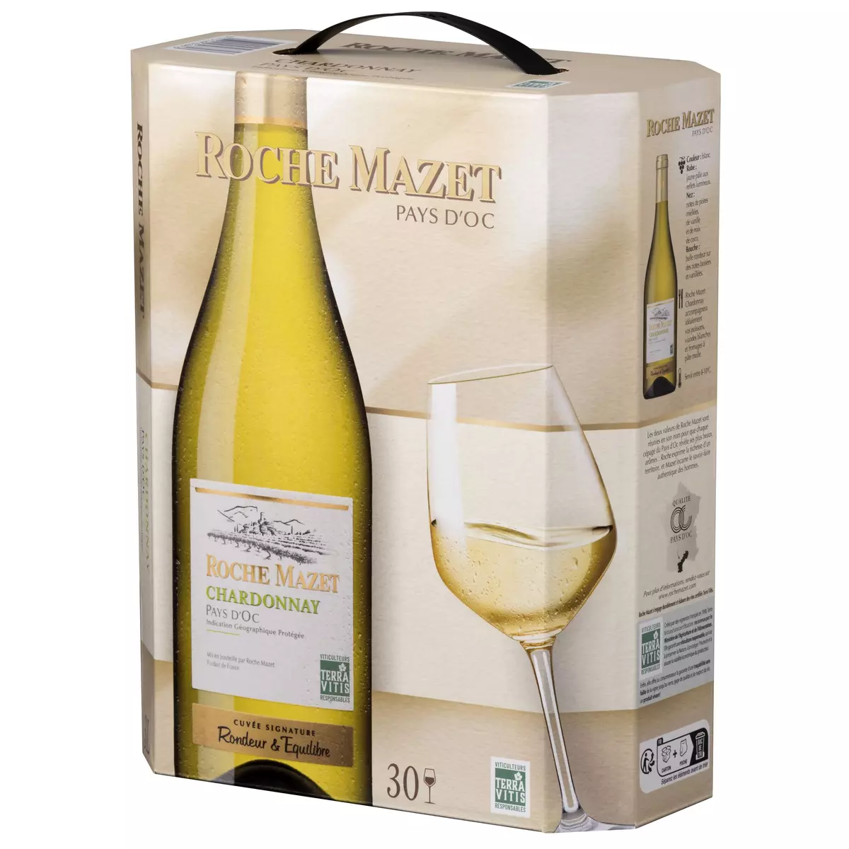 IGP Pays-d'Oc Chardonnay Roche Mazet cuvée spéciale blanc BIB 3L