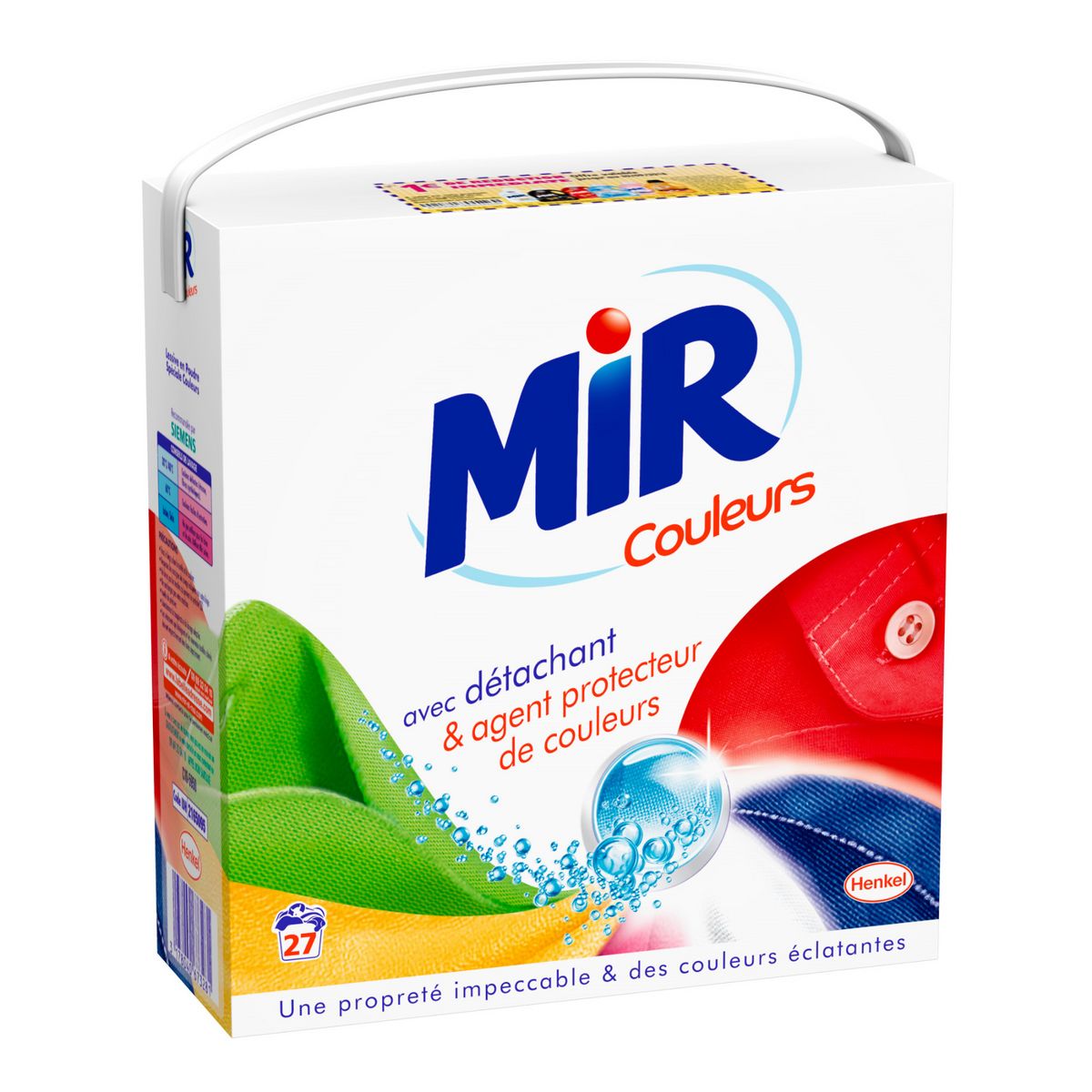 MIR Couleurs lessive en poudre avec détachant  27 lavages 1,945kg