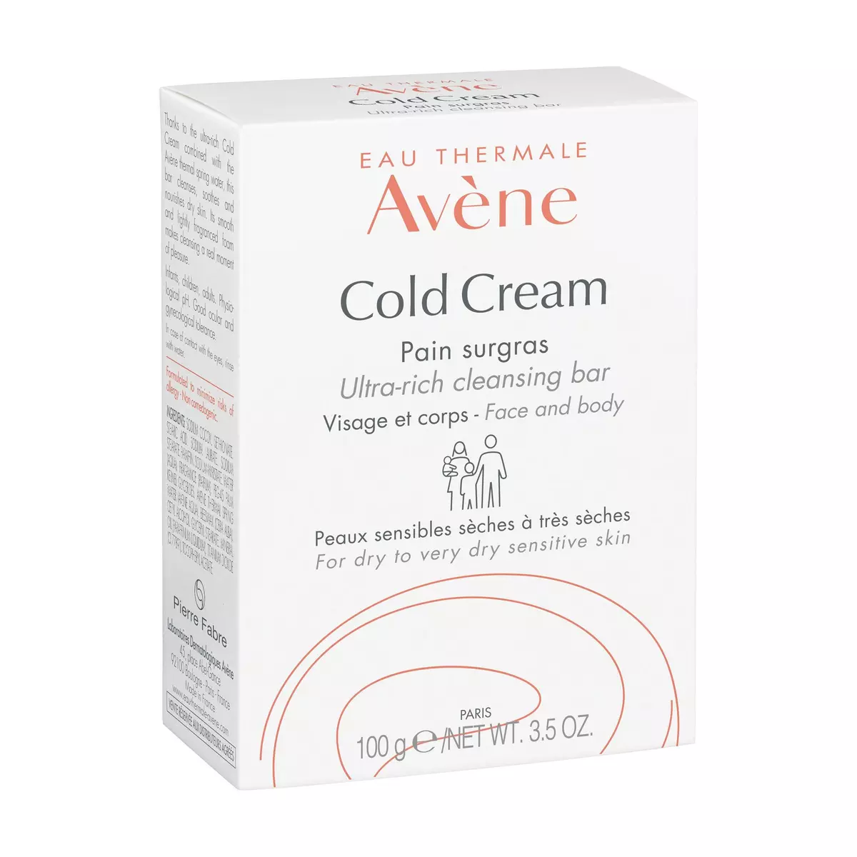 AVÈNE Cold Cream Pain surgras 1 pain 100g