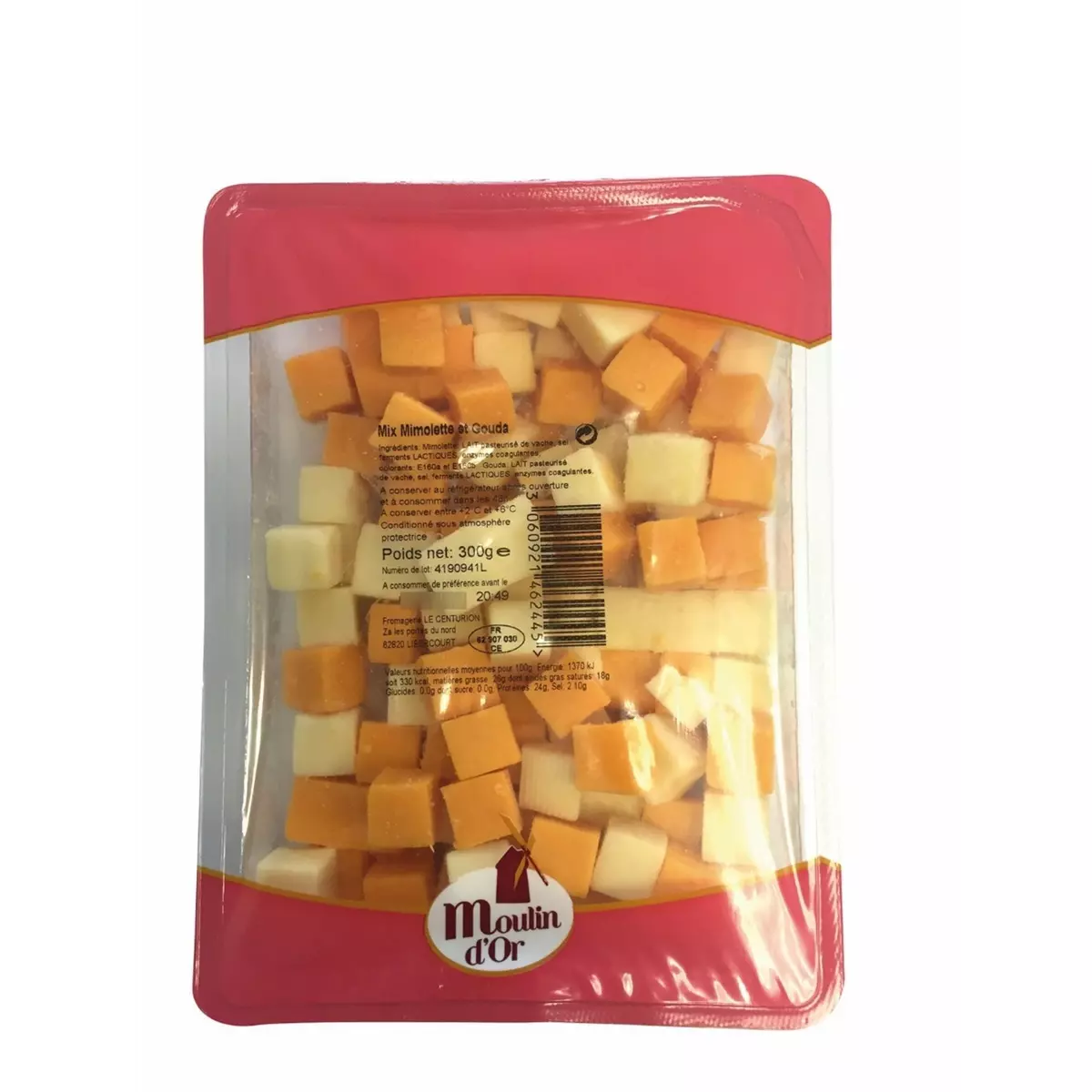 DISCOUNT Dès de mimolette et gouda 300g