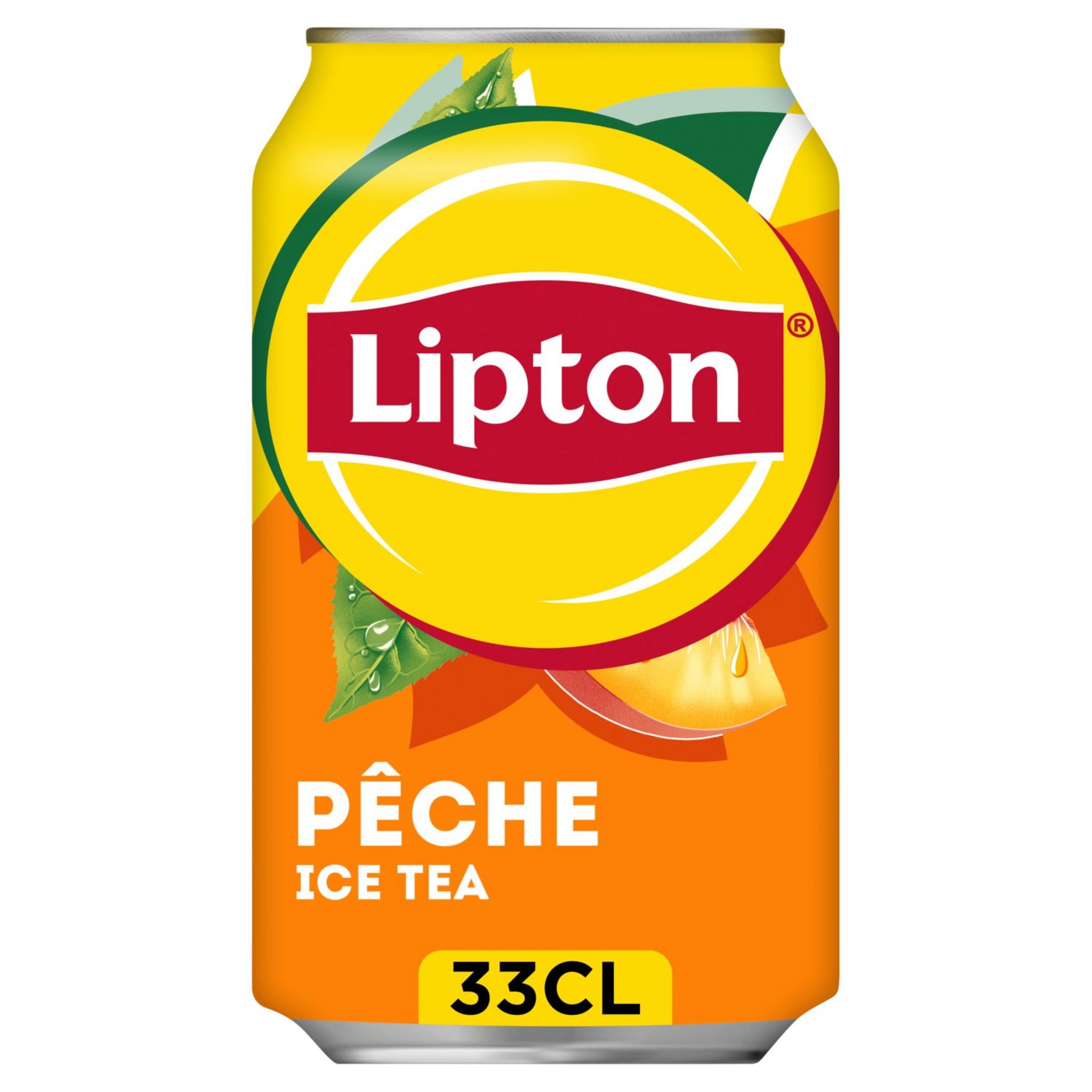 LIPTON Thé glacé saveur pêche cannette 33cl