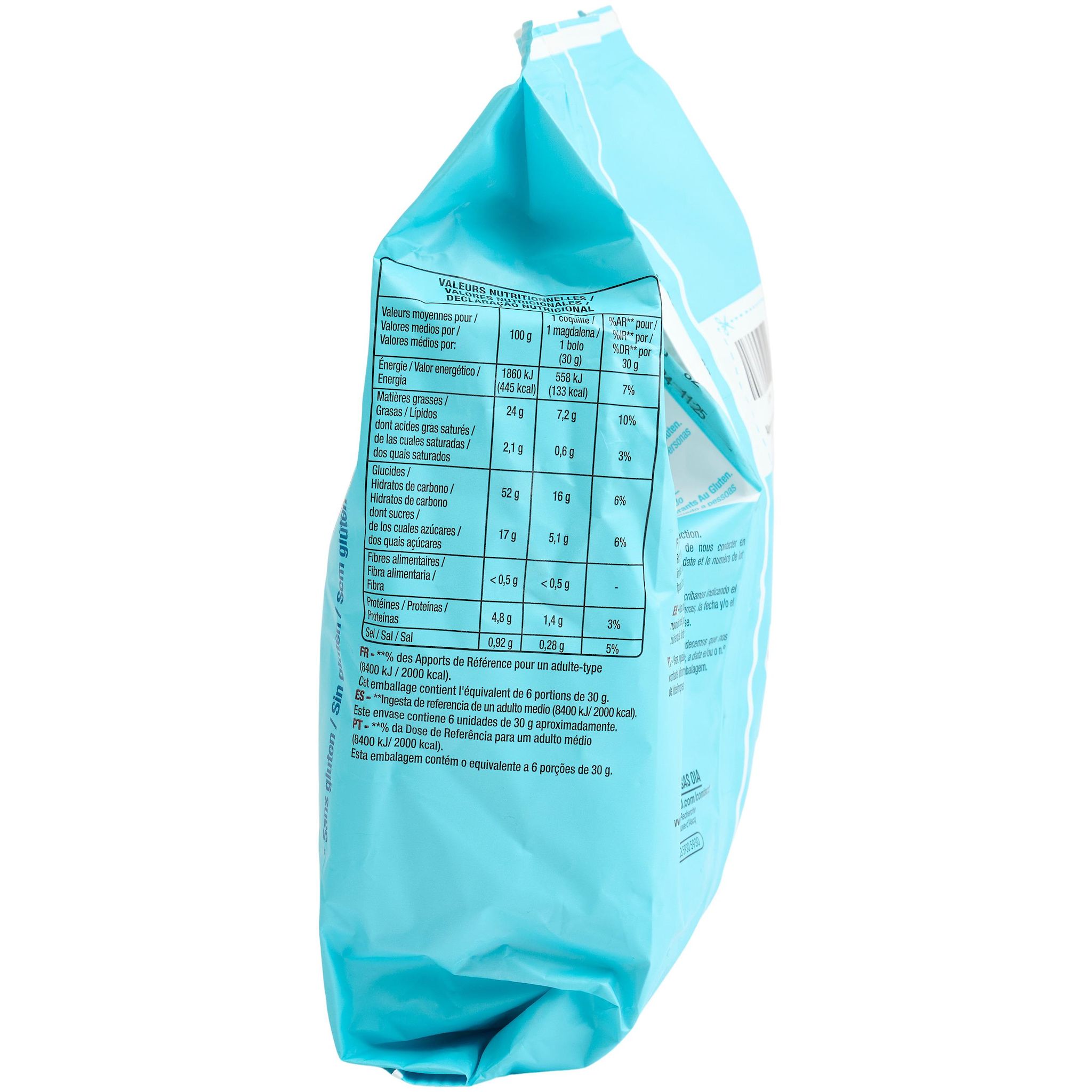 Voir la diapositive 5 : AUCHAN Coquilles moelleuses sans gluten sachets fraîcheur 6 coquilles 180g