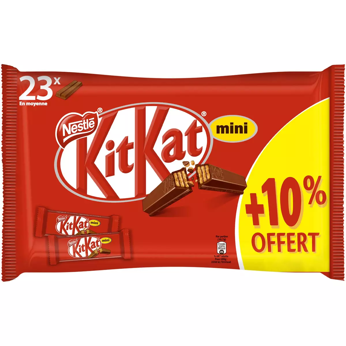 KIT KAT Mini barres au chocolat au lait 350g +10%
