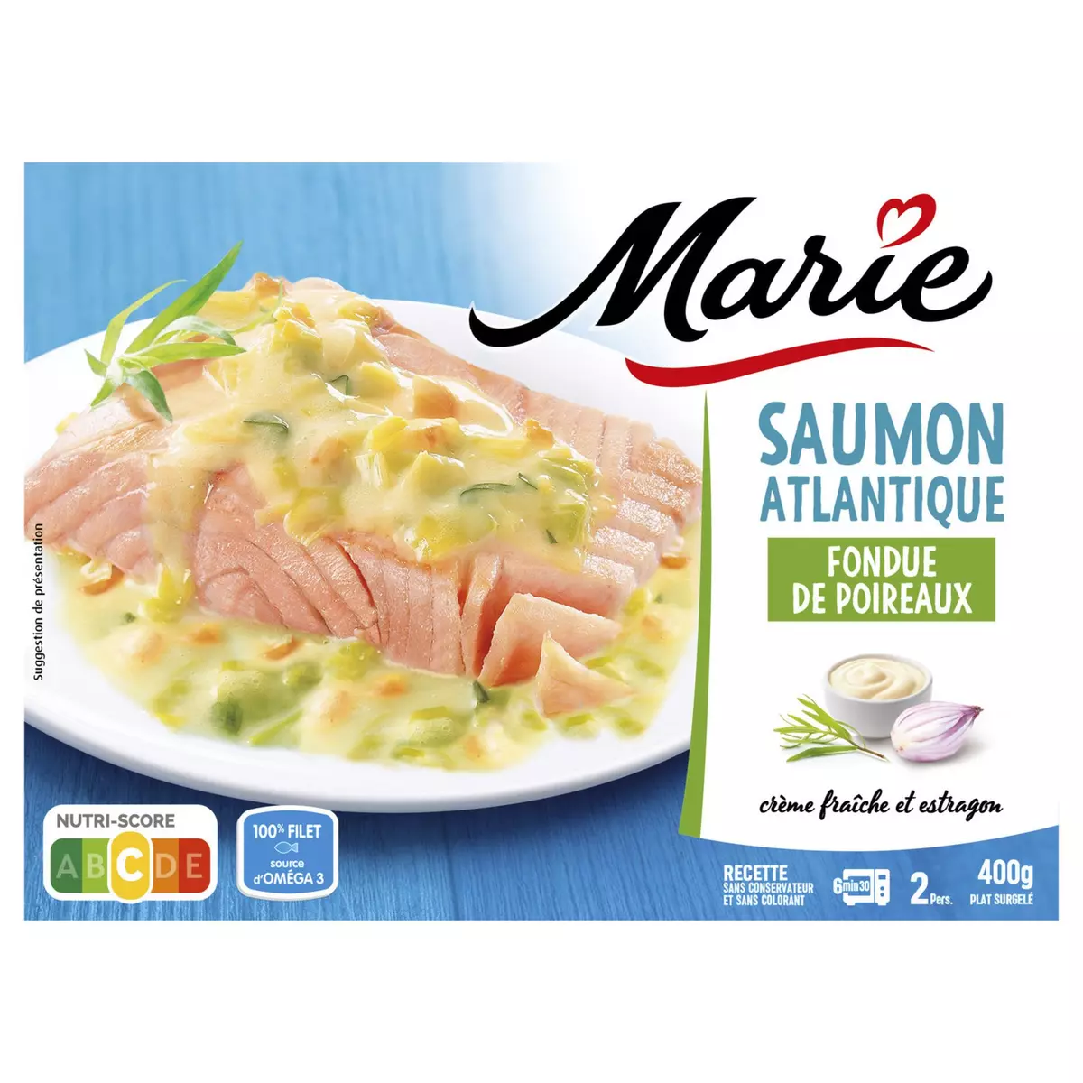 MARIE Saumon d'Atlantique fondue de poireaux 2 portions 400g