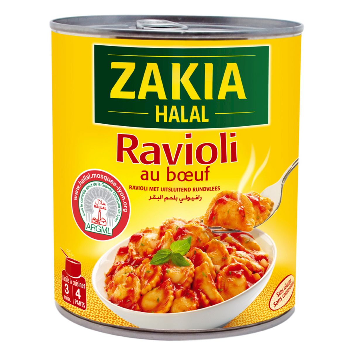 ZAKIA Ravioli au bœuf halal 4 personnes 800g