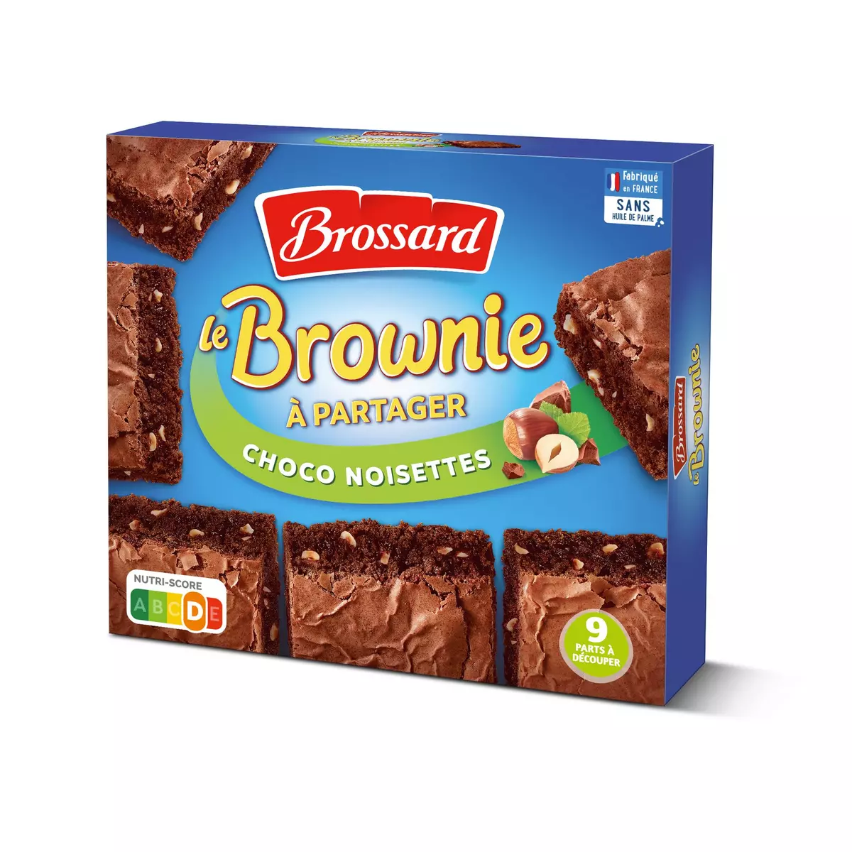 BROSSARD Le brownie à partager chocolat noisettes 9 parts 285g