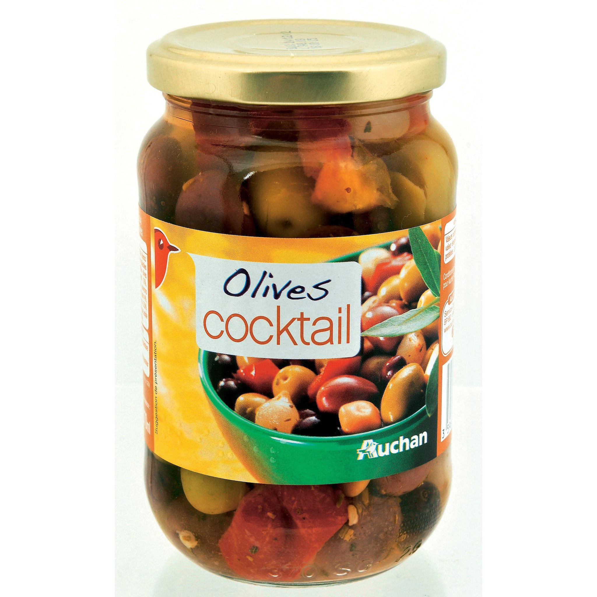 Voir la diapositive 3 : AUCHAN Olives cocktail 200g