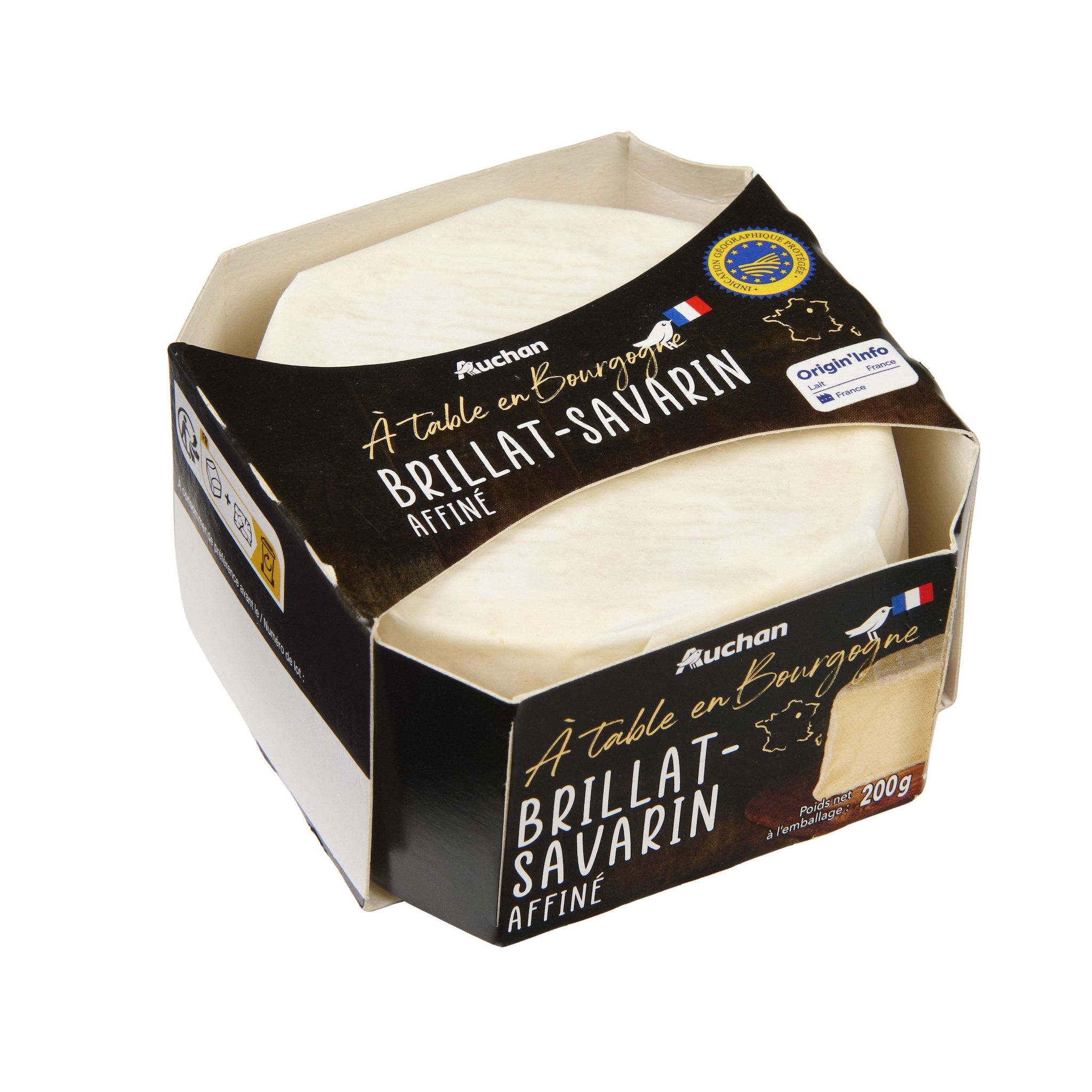 Voir la diapositive 2 : AUCHAN TERROIR Brillat-Savarin affiné IGP 200g