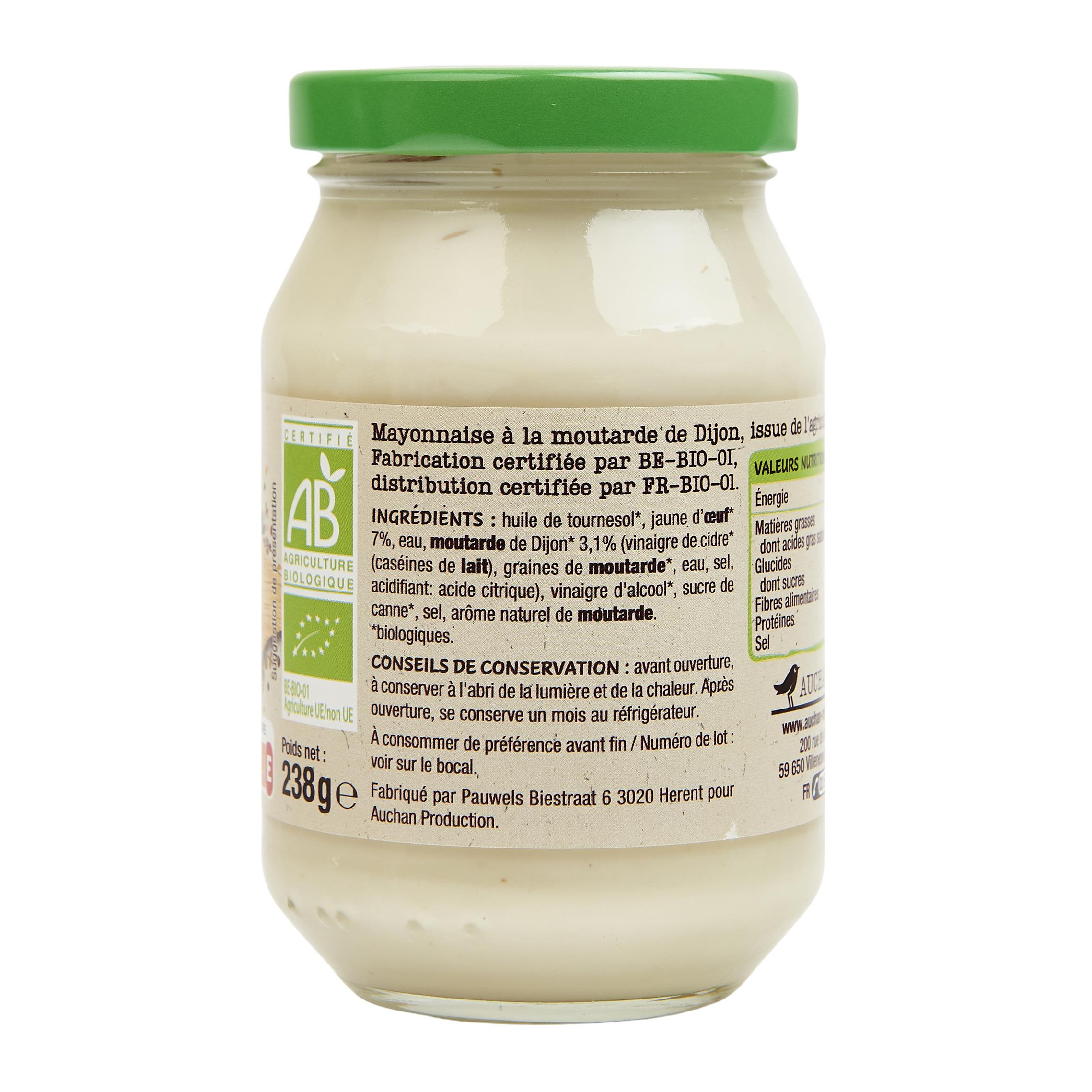 Voir la diapositive 4 : AUCHAN BIO Mayonnaise 238g