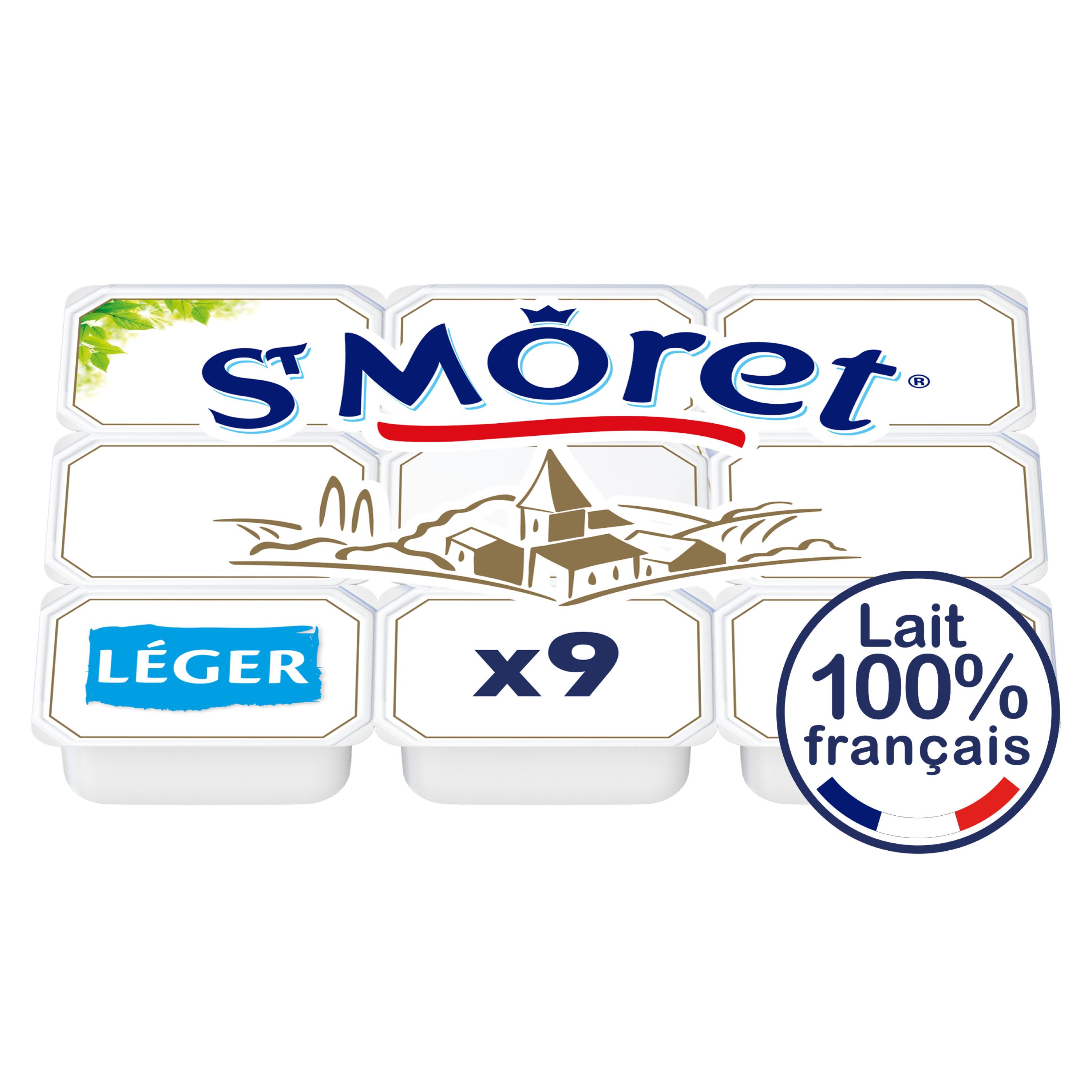 Voir la diapositive 2 : ST MORET Fromage à tartiner allégé en portion 9 parts 180g
