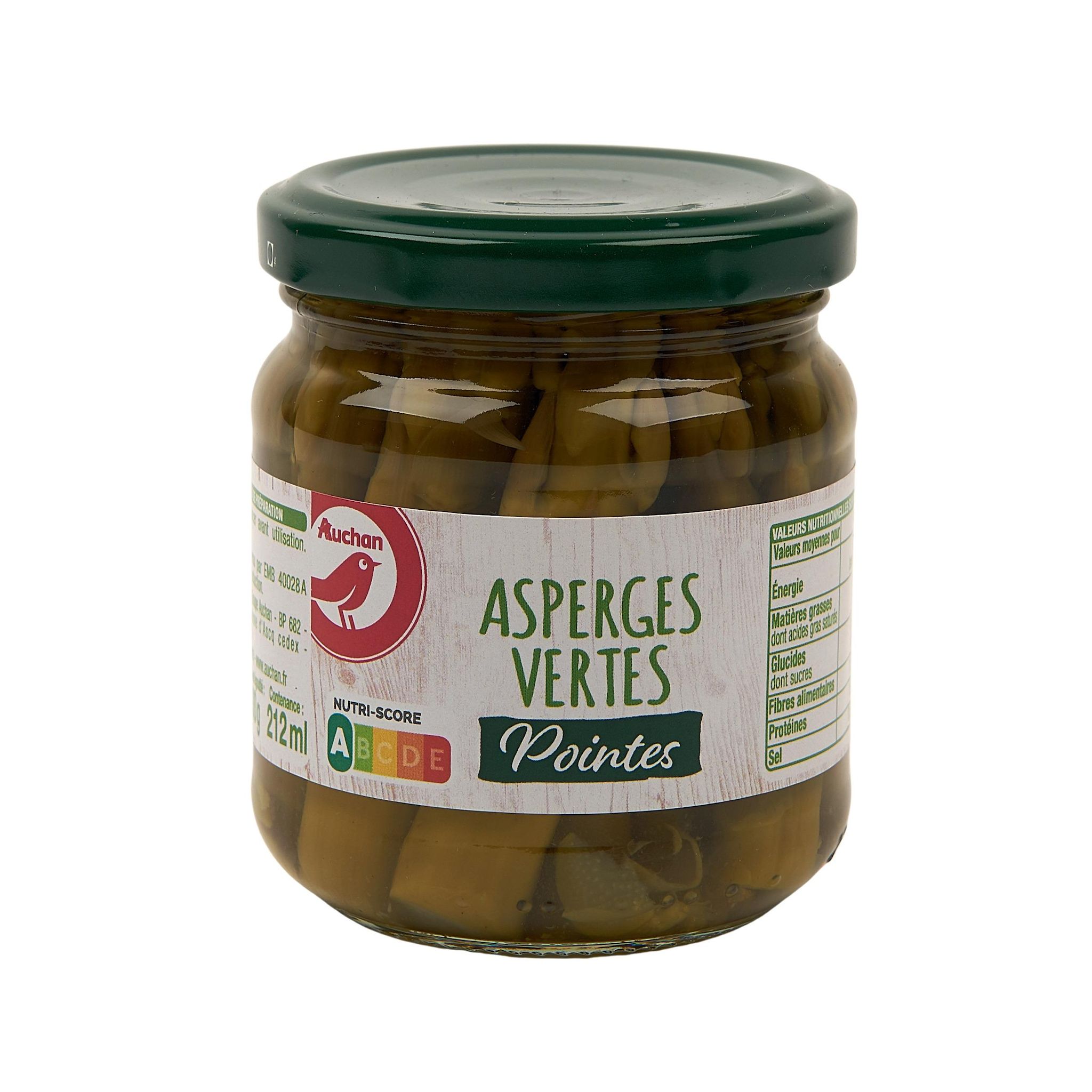 Voir la diapositive 3 : AUCHAN Pointes d'asperges vertes 100g