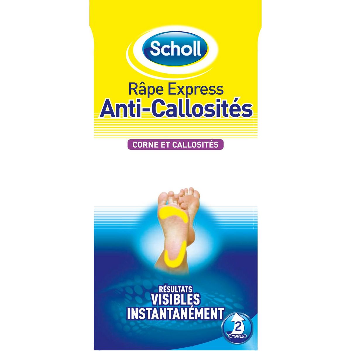 SCHOLL Râpe express anti-callosités et corne 1 râpe