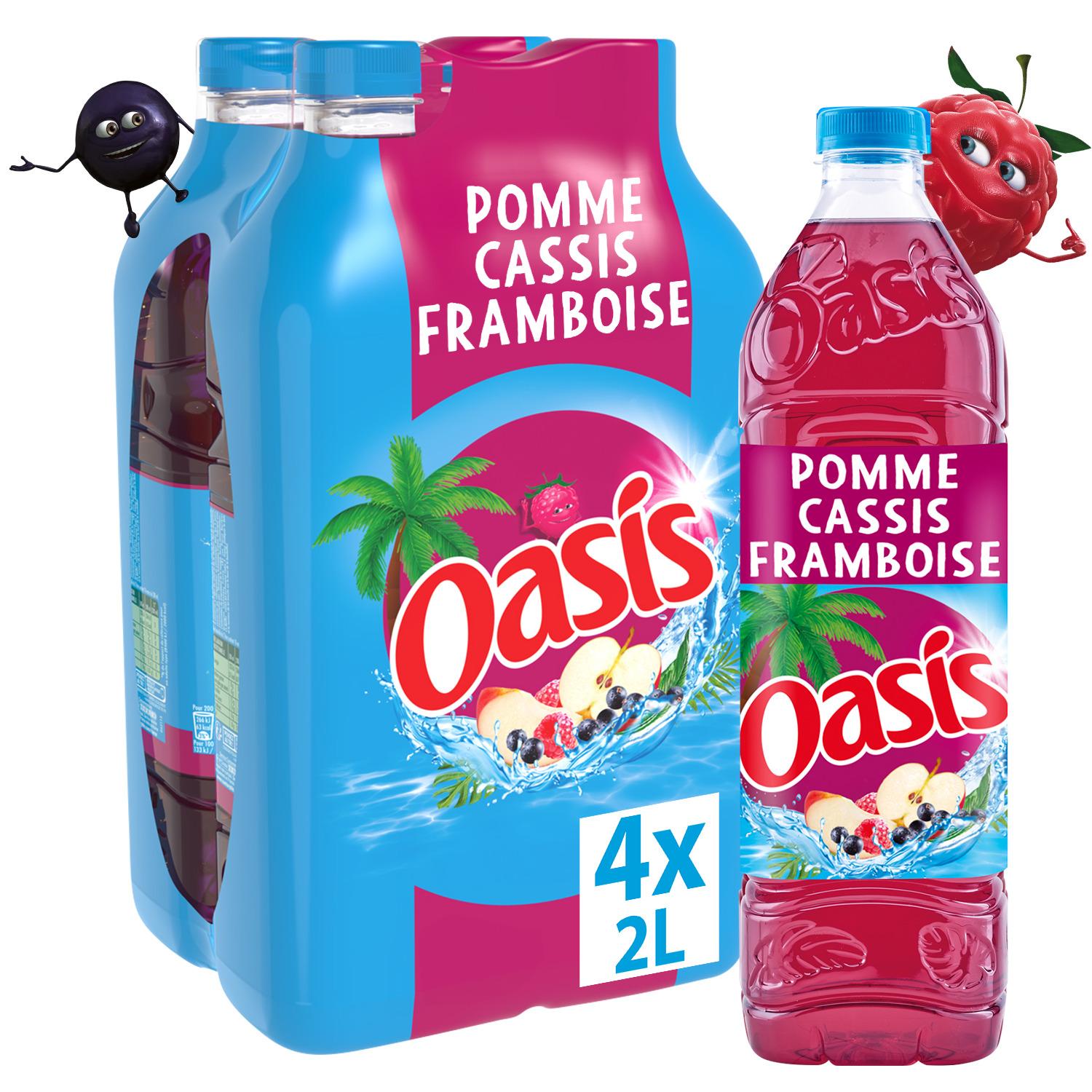 Voir la diapositive 2 : OASIS Boisson aux fruits saveur pomme cassis framboise 4x2l