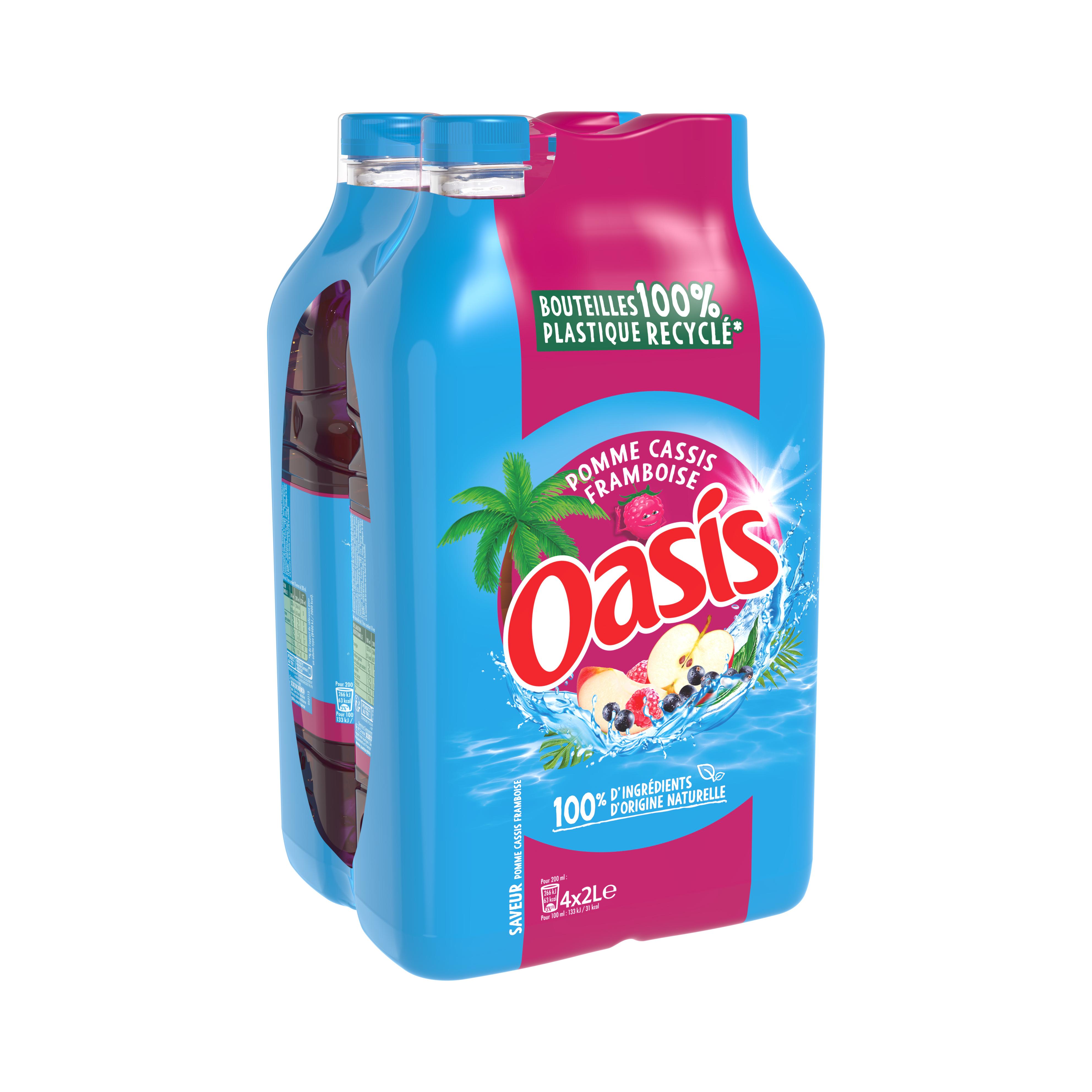 Voir la diapositive 3 : OASIS Boisson aux fruits saveur pomme cassis framboise 4x2l