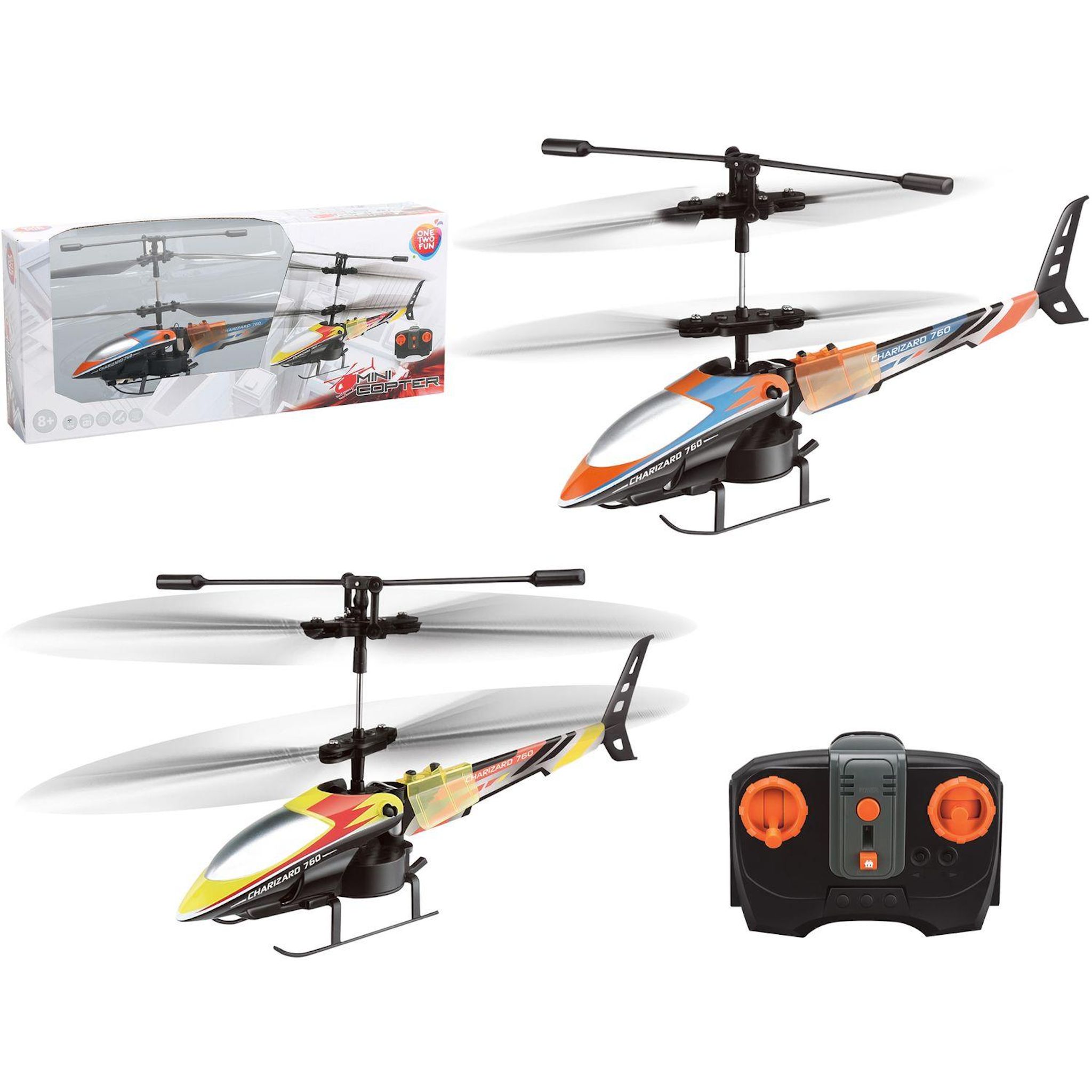 Voir la diapositive 4 : ONE TWO FUN Mini hélicoptère RC infrarouge